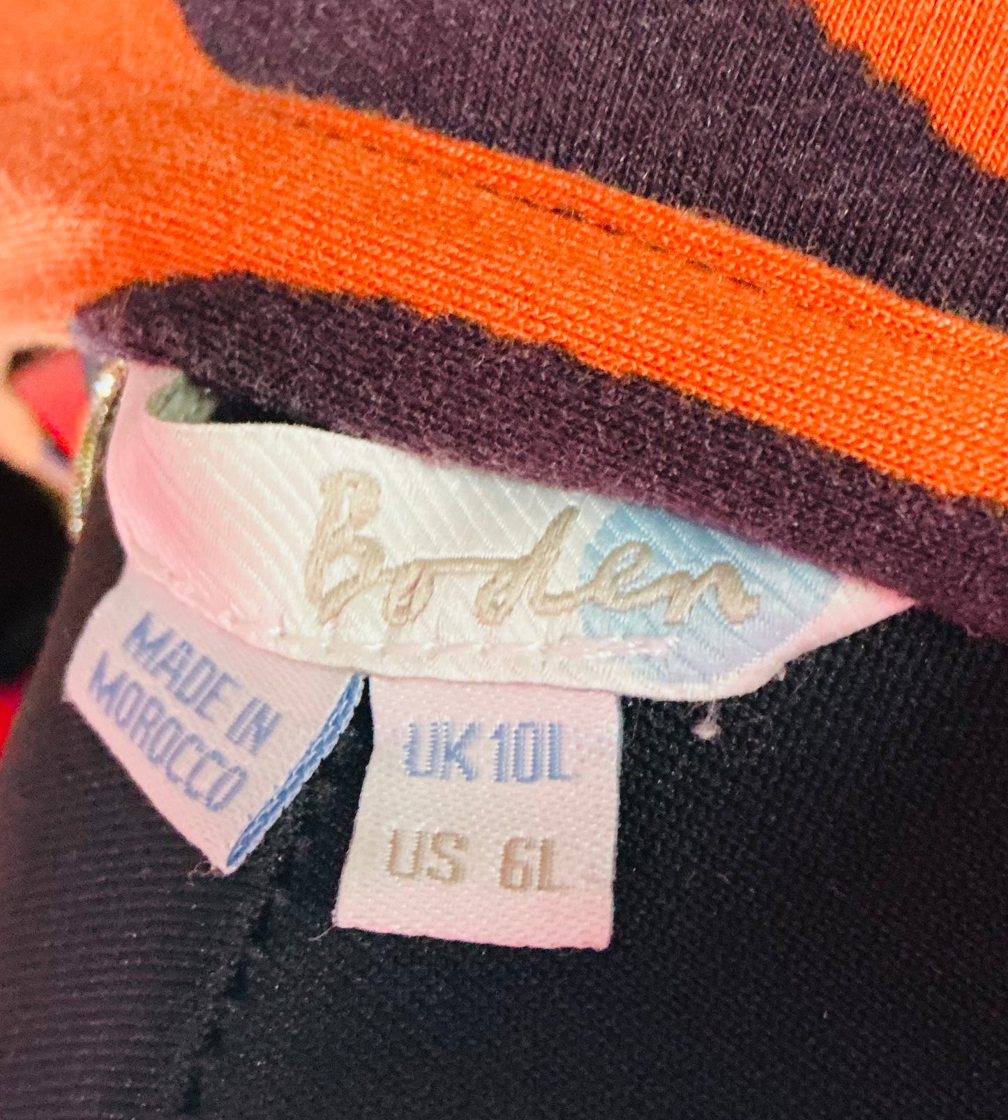 Orange Leaves Wrap Around Boden Long Sleeve Dress