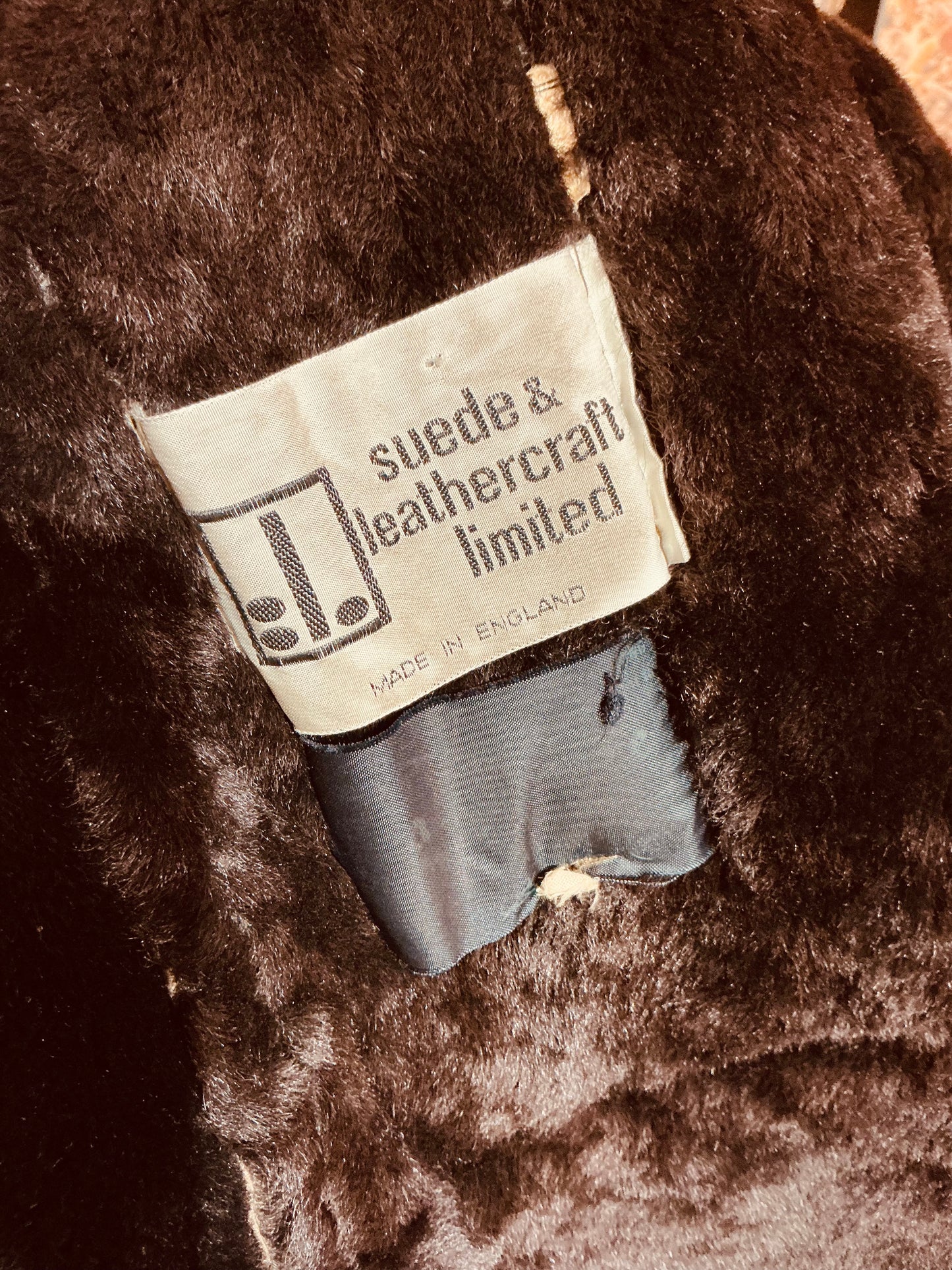 1970s Brown Suede Faux Fur Lined Coat