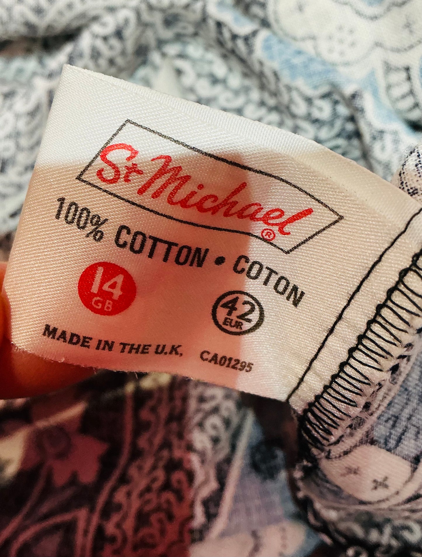 1970s Vintage St Michael Kaftan Style Floral