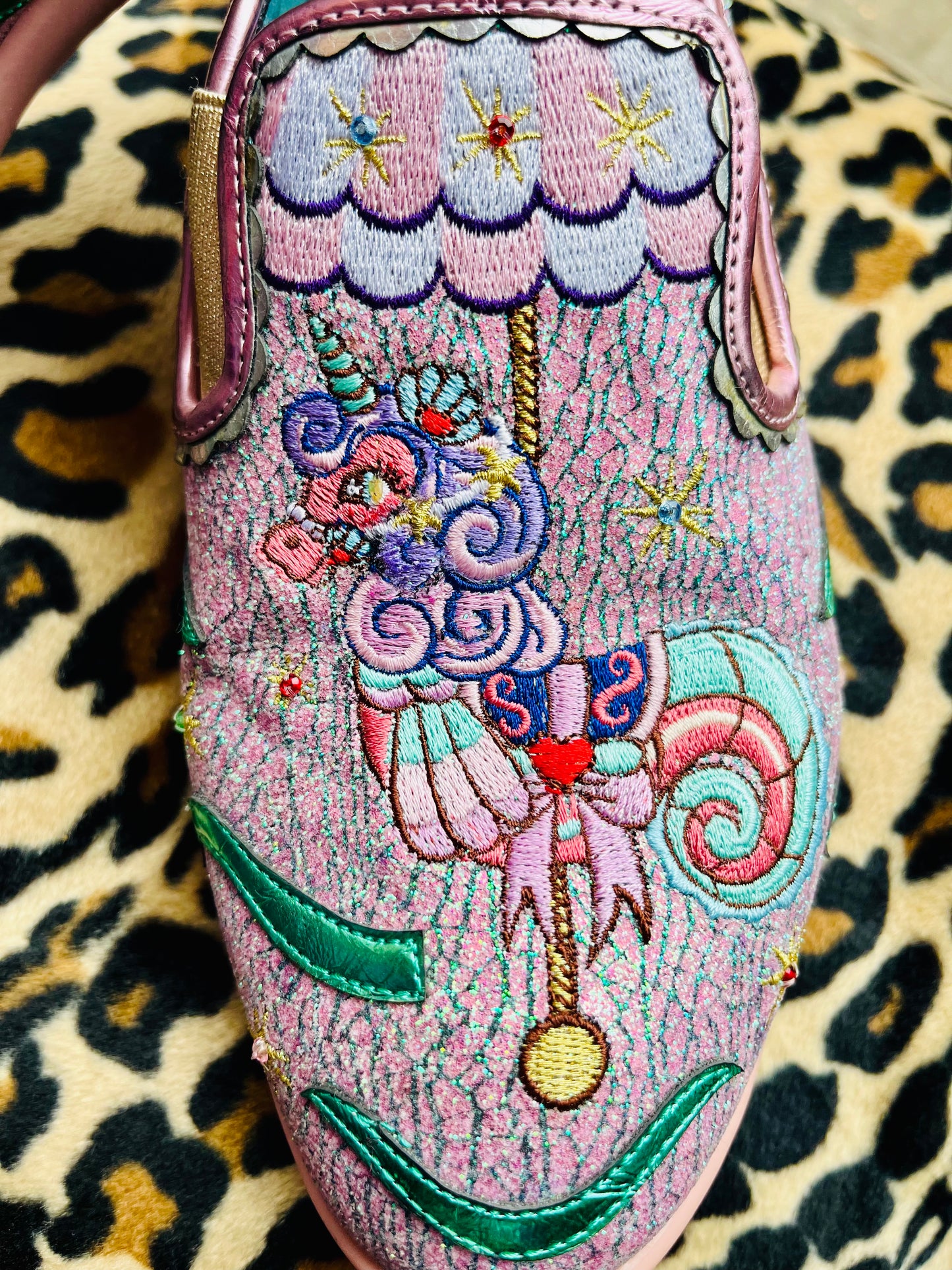Dancing Unicorn Pink Glittery Irregular Choice Shoes