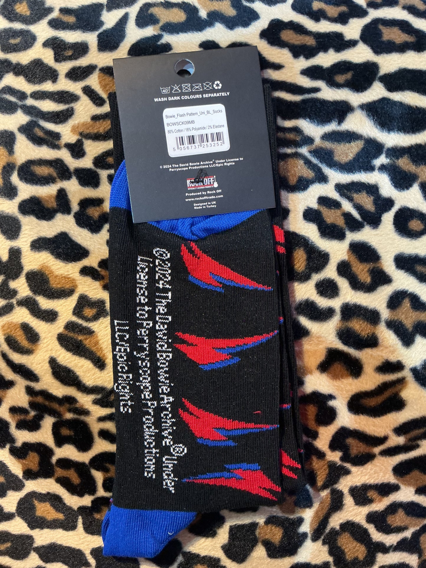 David Bowie Lightning Socks