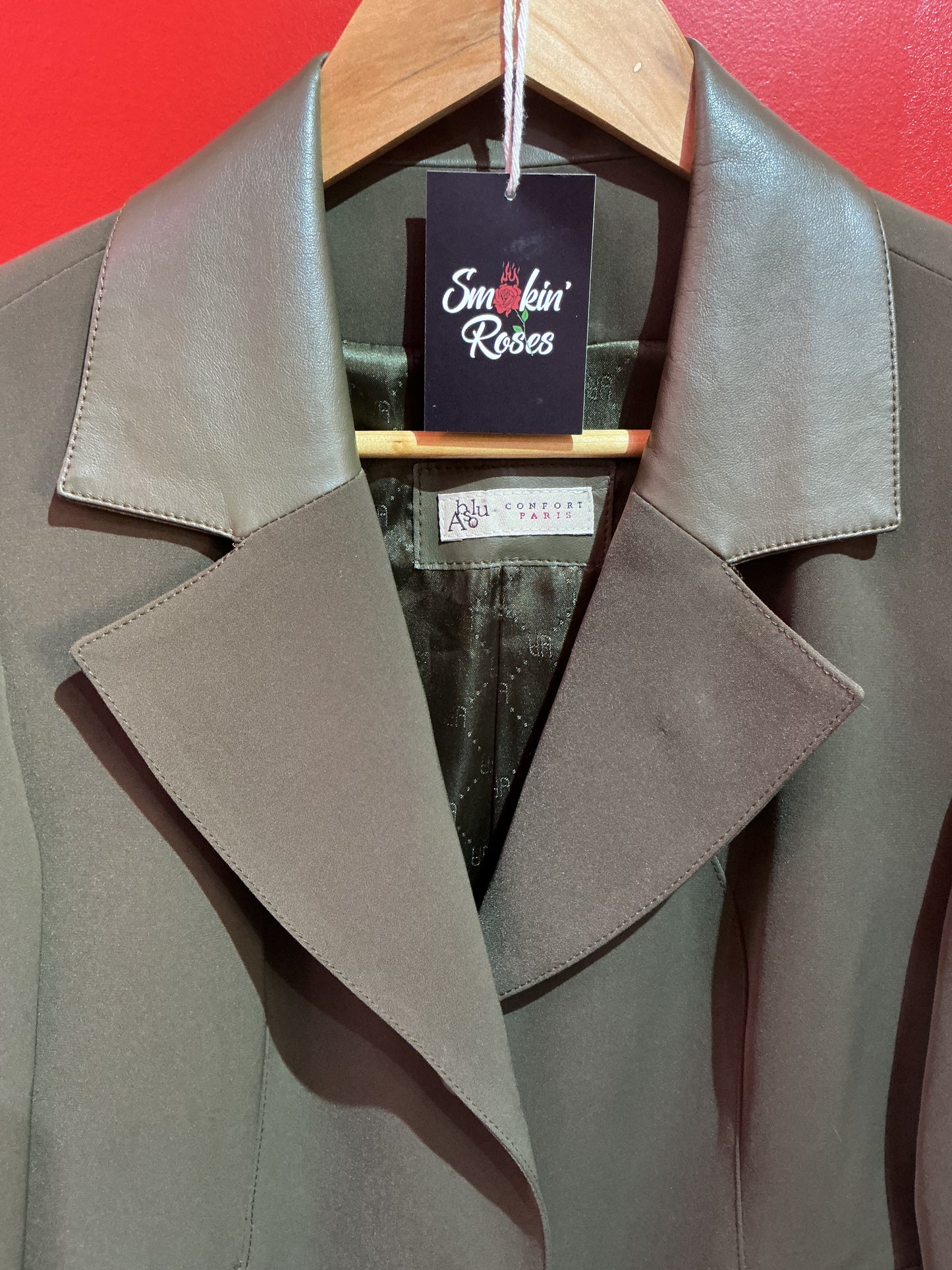 French Designer Green Suit Jacket & Trouser Set