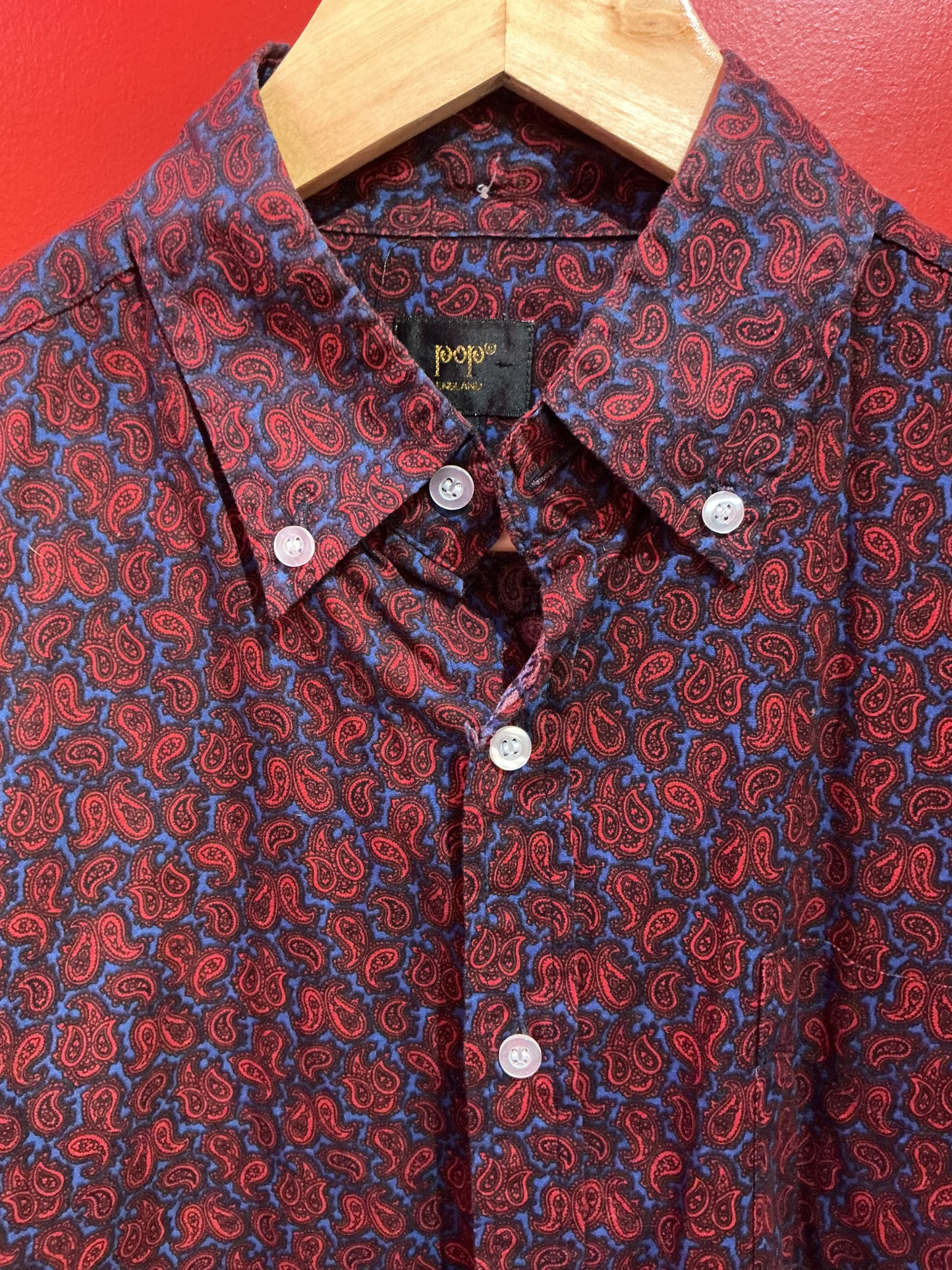 Blue & Red Paisley Pop Boutique Shirt