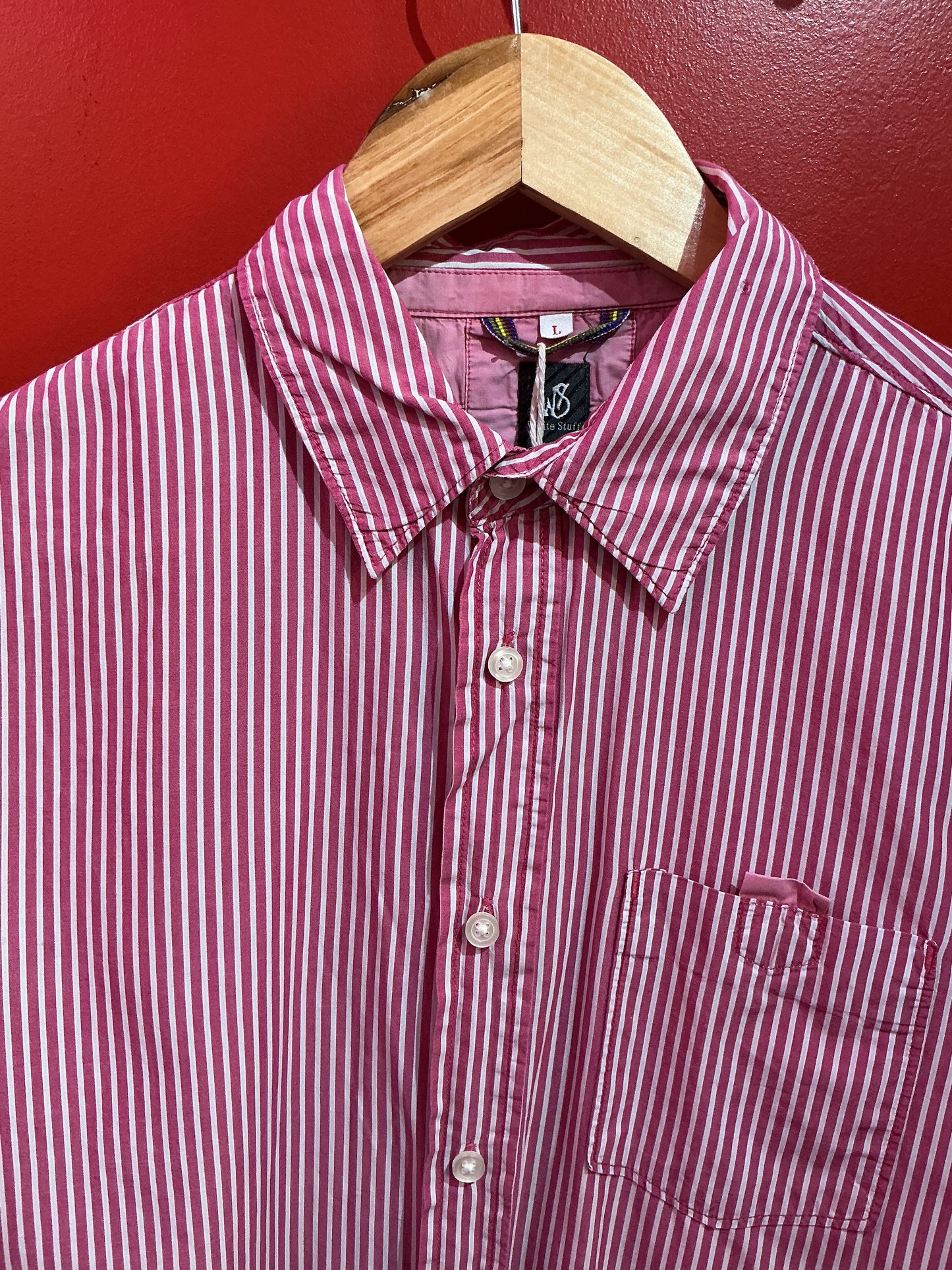 White Stuff Red & White Pinstriped Shirt