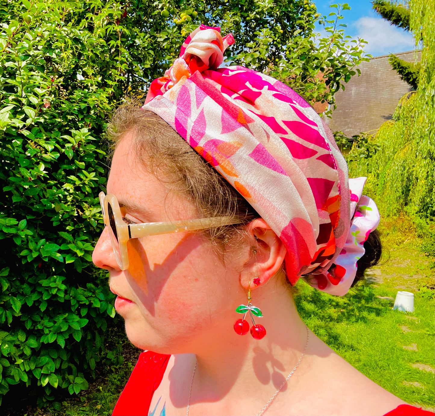 70s Retro Floral Headscarf