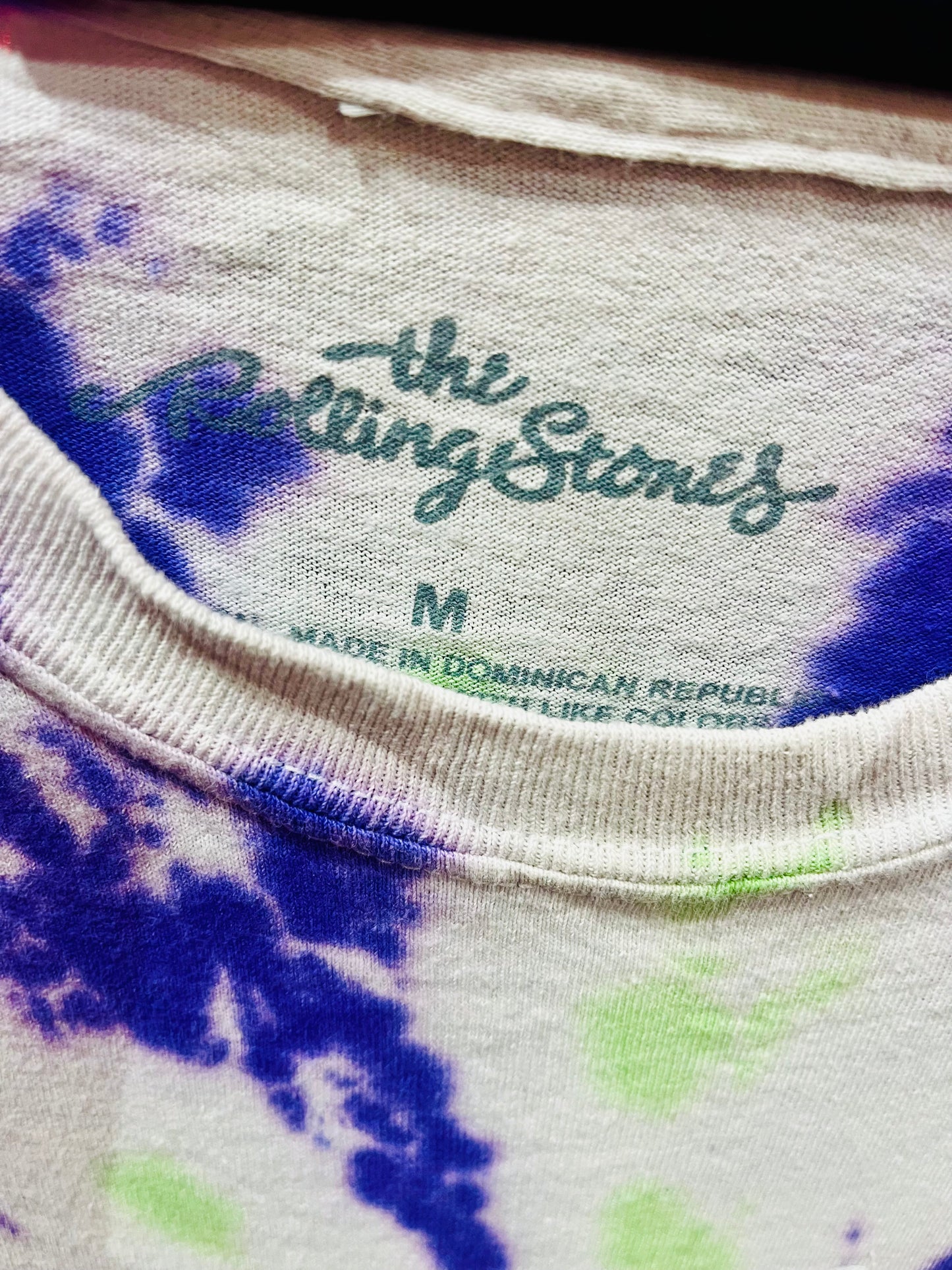 Purple Tie Dye Rolling Stones Band Top