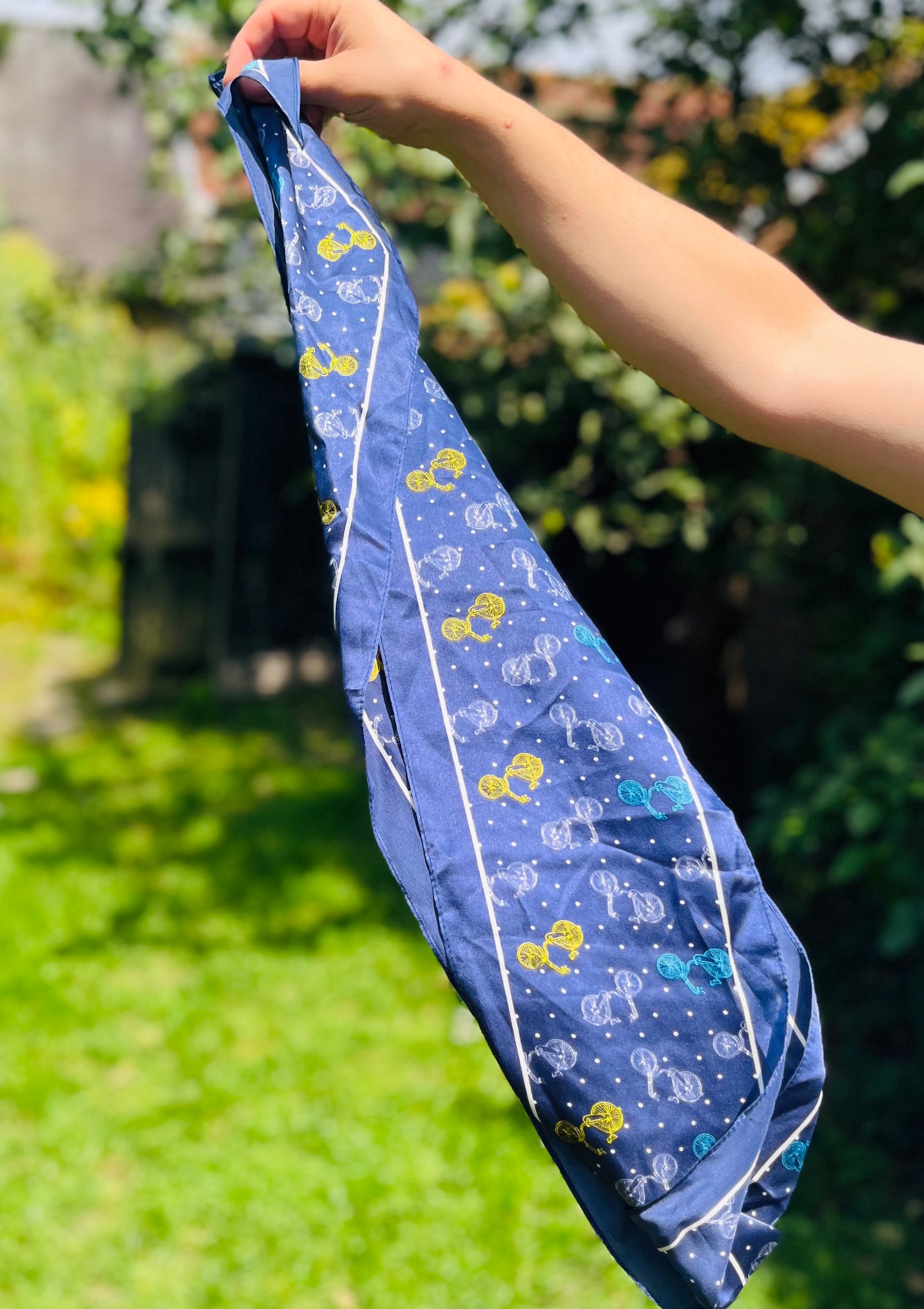 Laura Ashley Cambridge Bikes Silk Headscarf