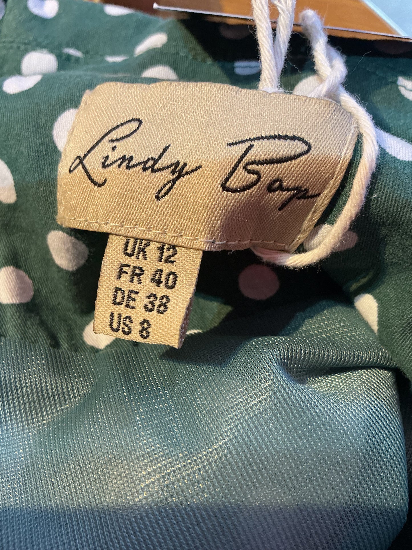 1950s Style Green Polka Dot Swing Dress