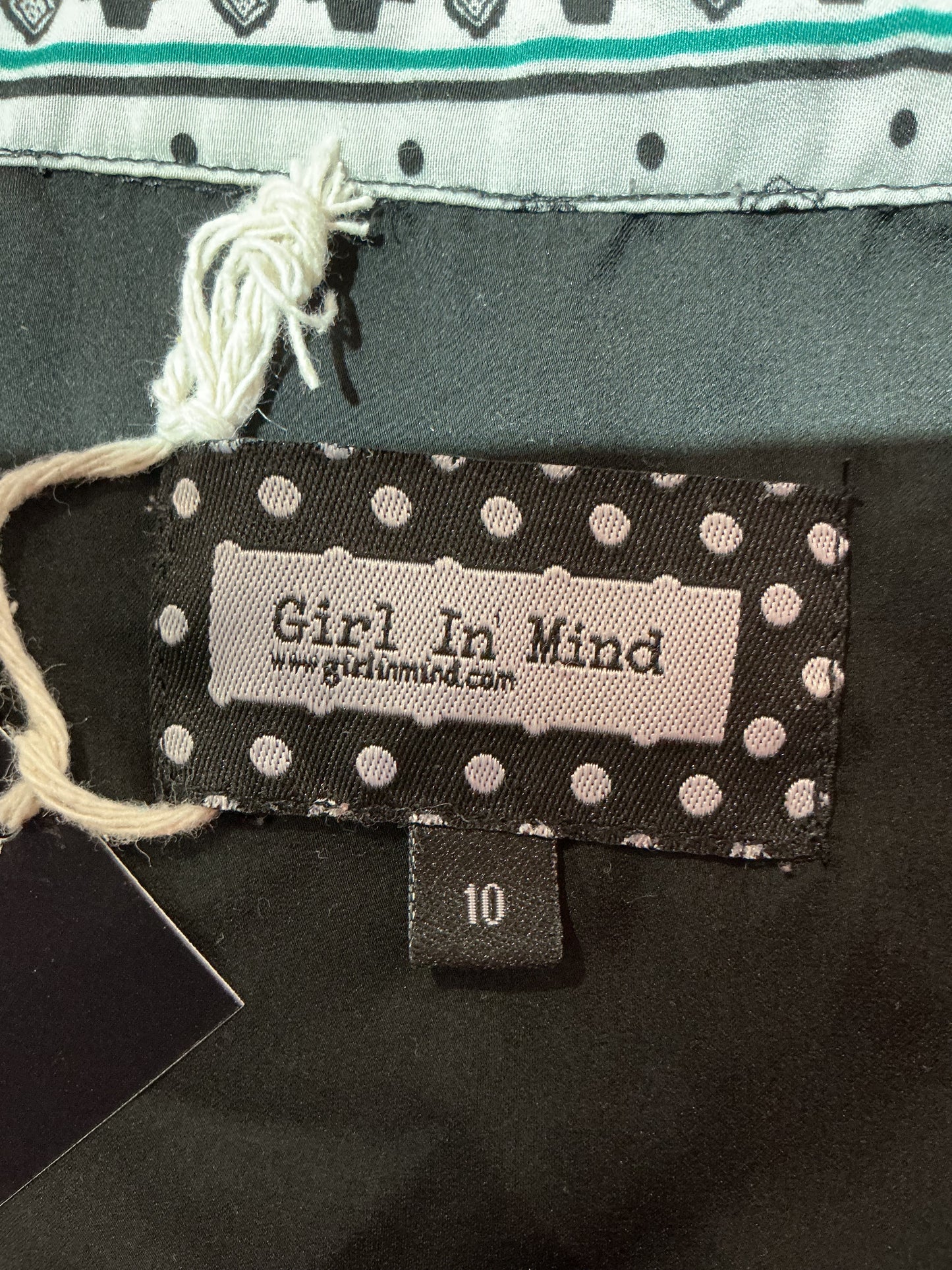 Girl in Mind Turquoise patterned Satin Shirt