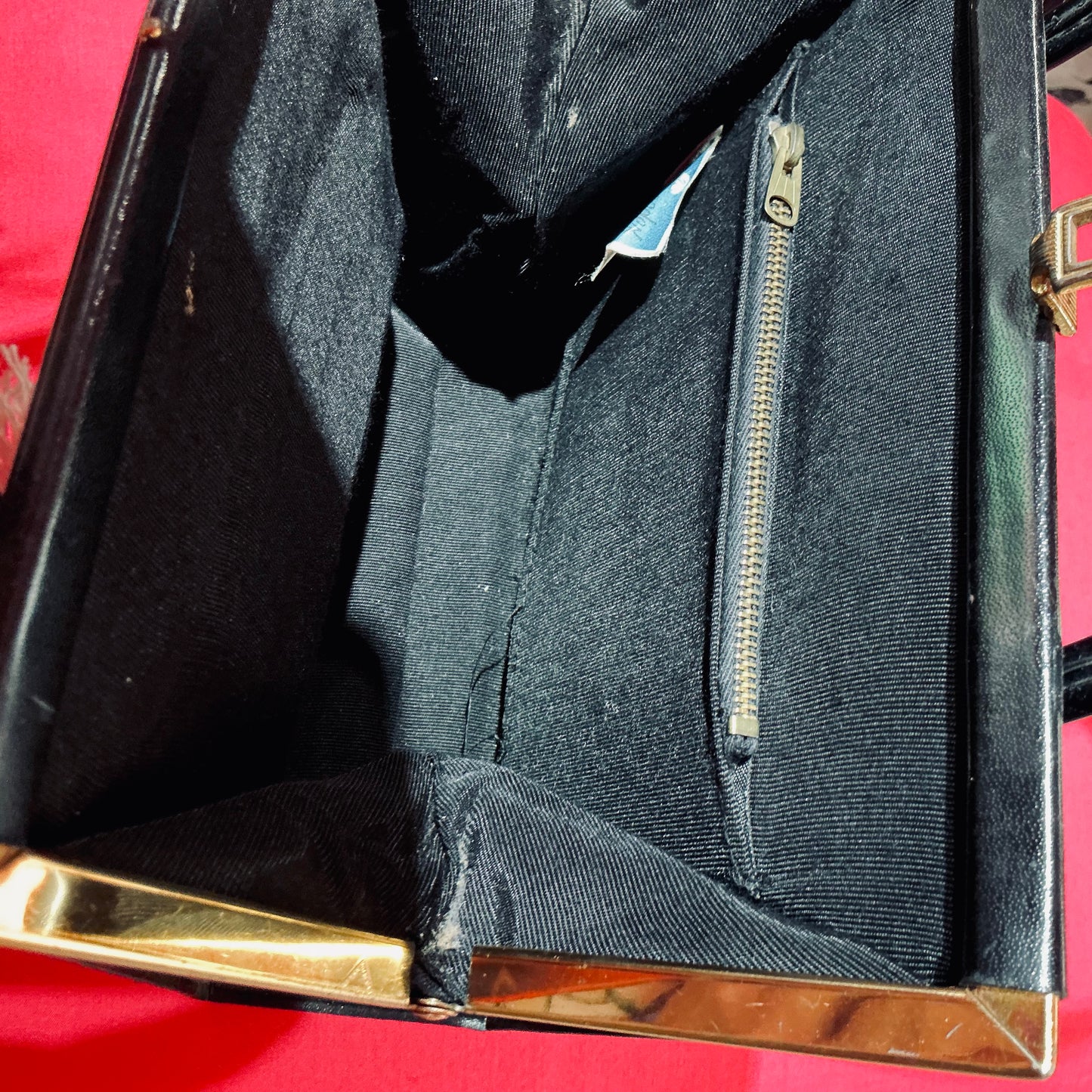 1960s Vintage Reedex Black Leather Handbag