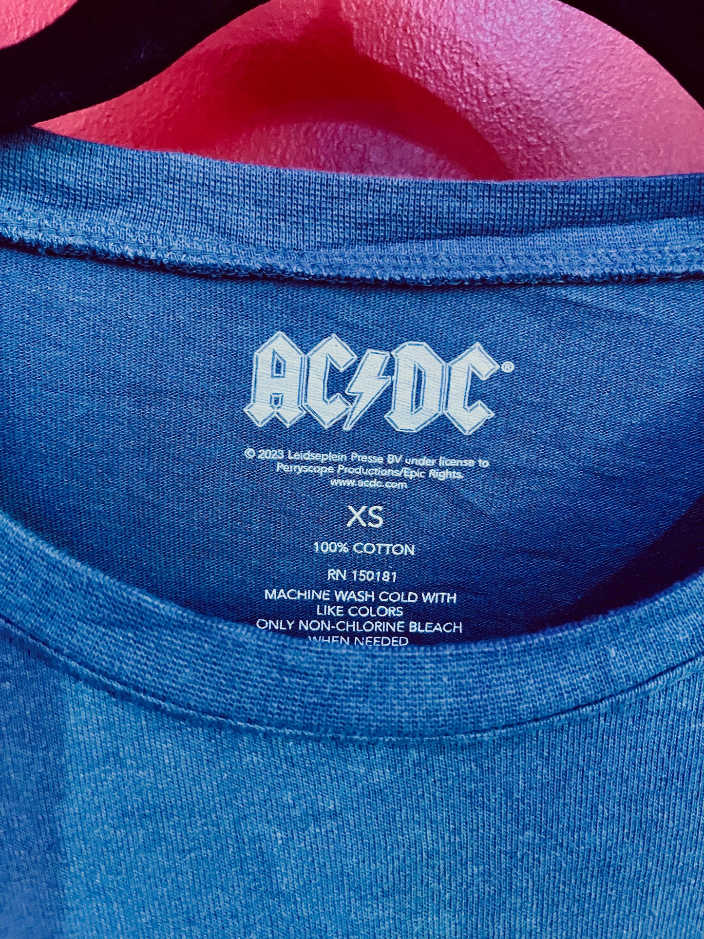 AC/DC Heart in Flames Band Top
