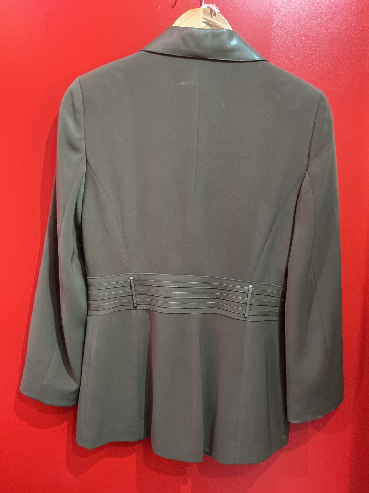 French Designer Green Suit Jacket & Trouser Set