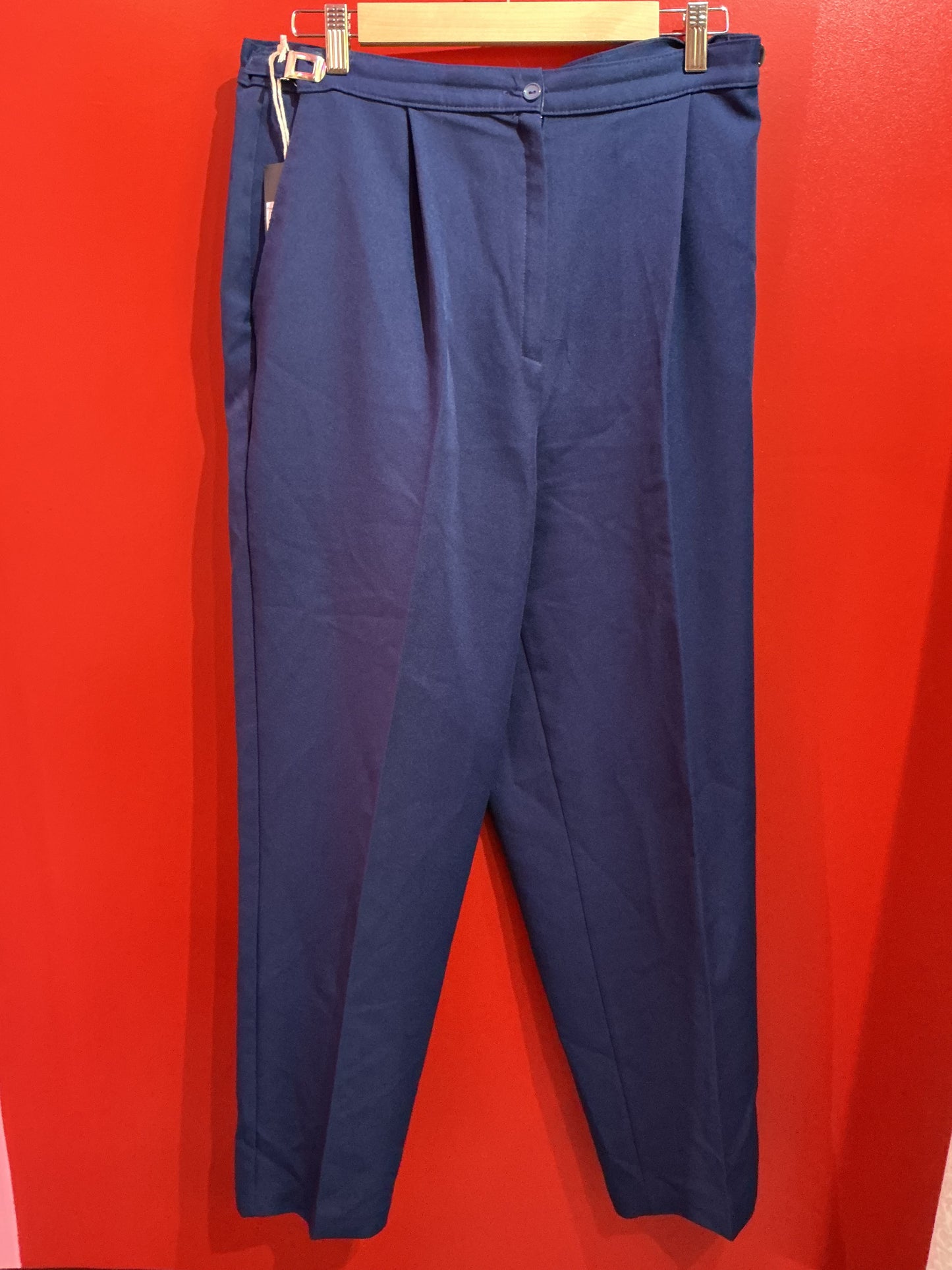 70s Vintage Slimma Cigarette Leg Navy Trousers