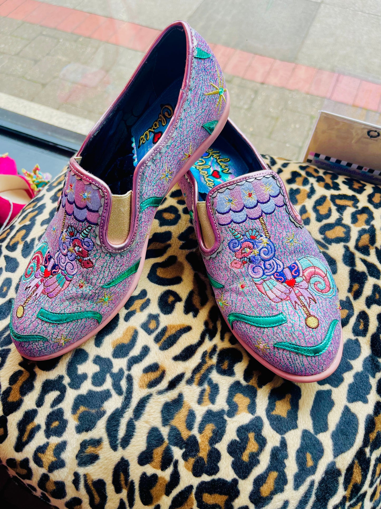 Dancing Unicorn Pink Glittery Irregular Choice Shoes