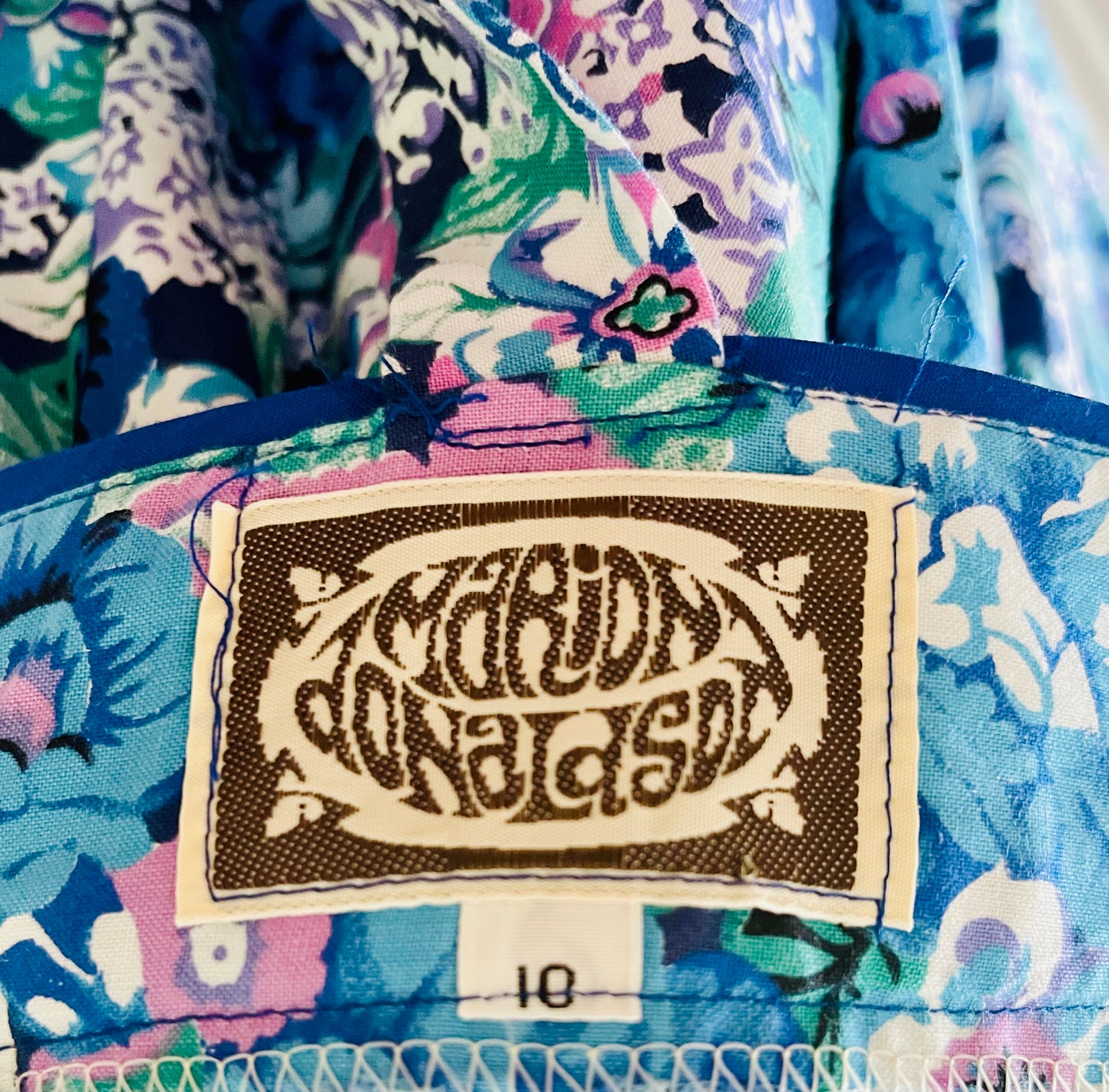 Original 1960s vintage Marion Donaldson floral dress