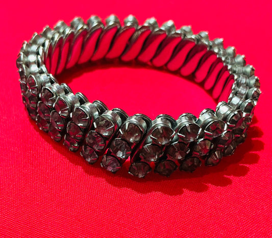 1960s Vintage Silver Diamanté Bracelet