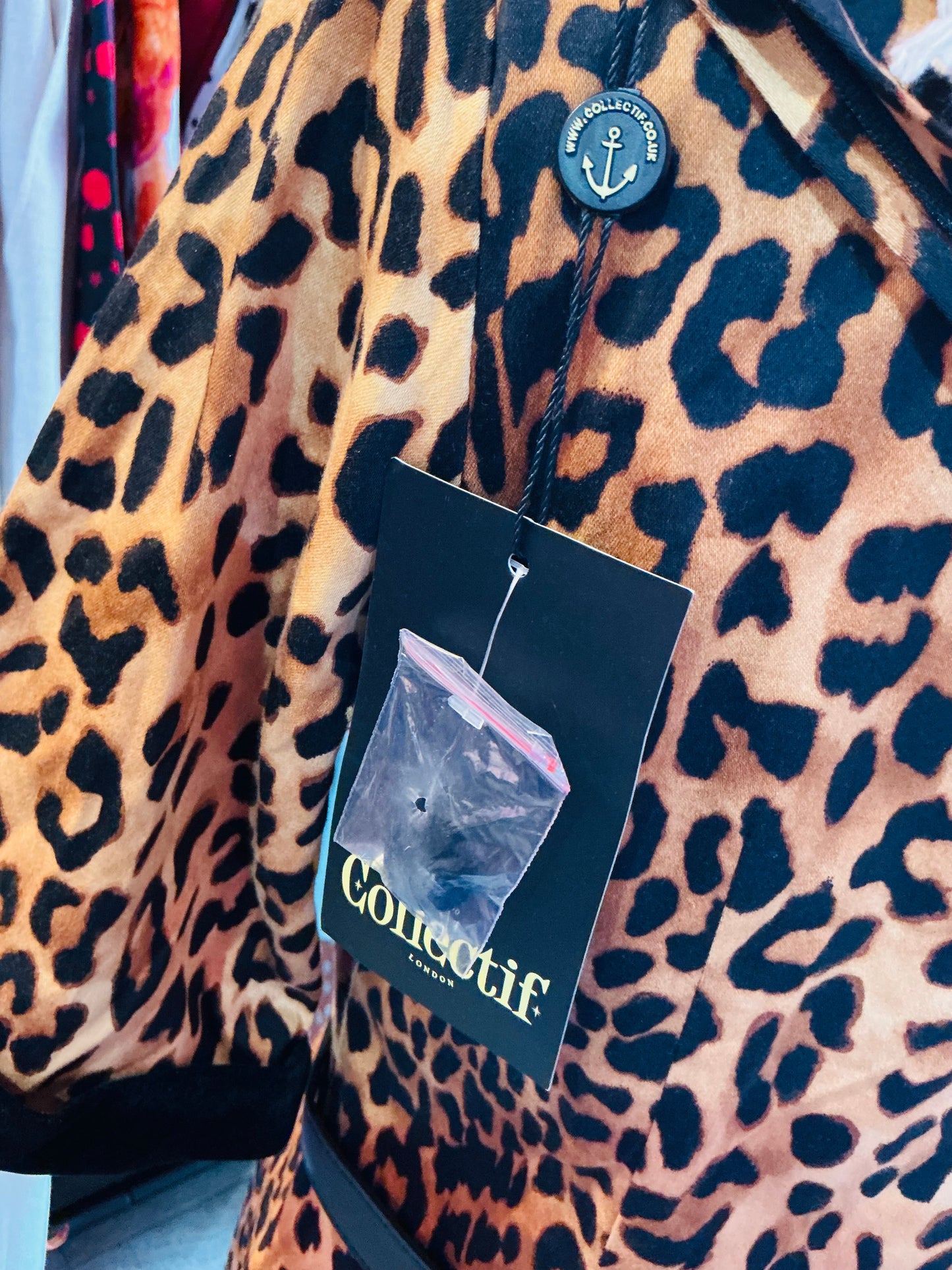 50s Style Leopard Print Collectif London Swing Dress