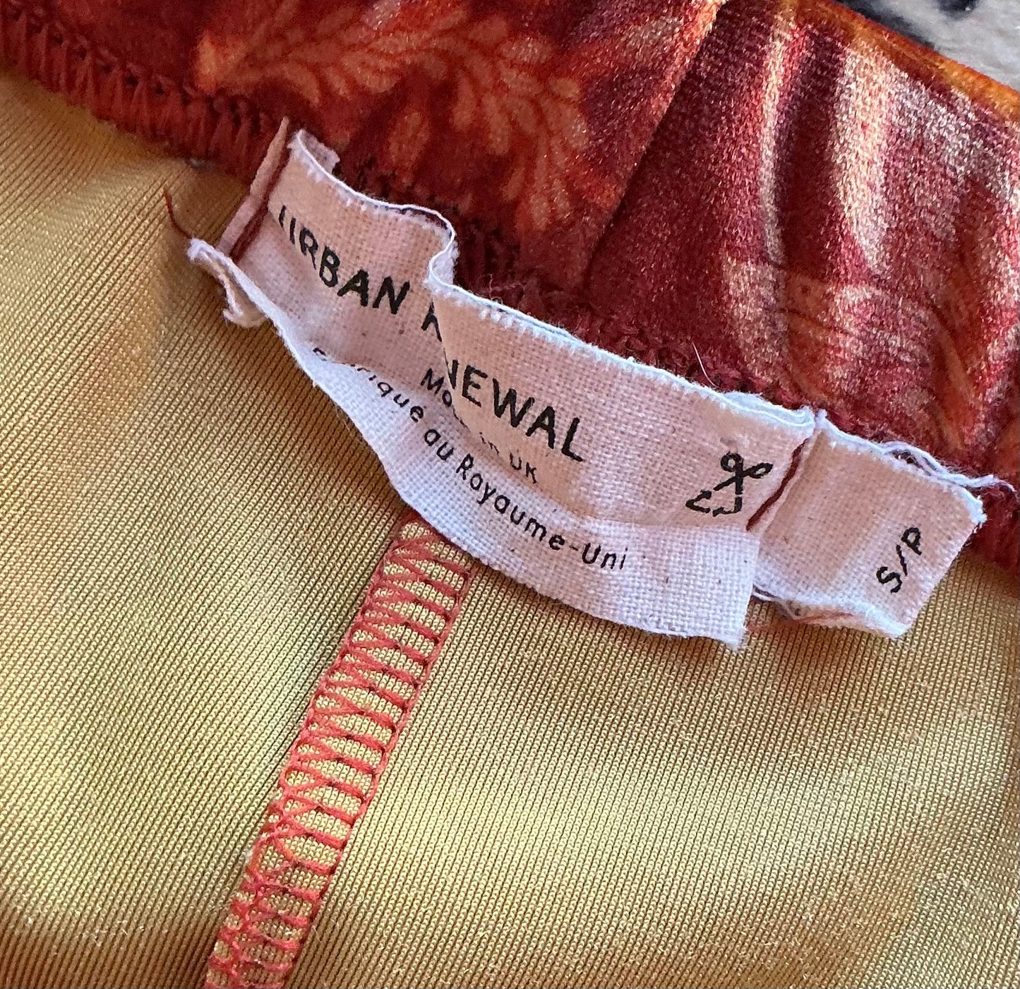 Urban Renewal Autumnal Brocade Patterned Velvet Flared Trousers