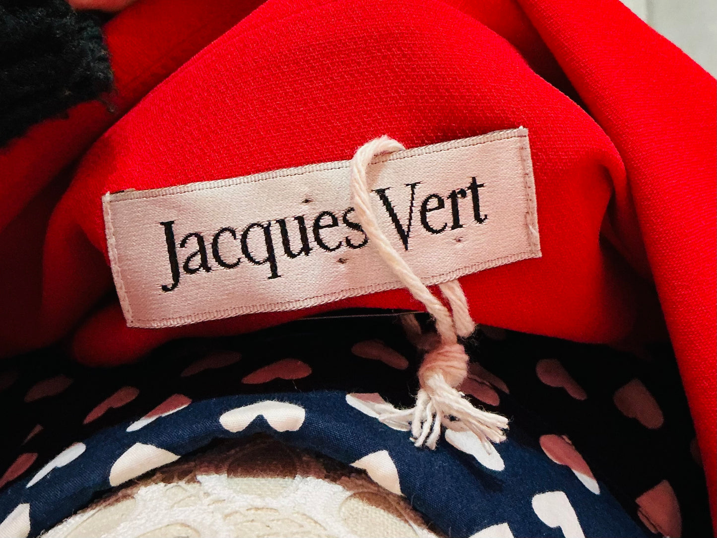 Red 1980s Vintage Jacques Vert Jacket
