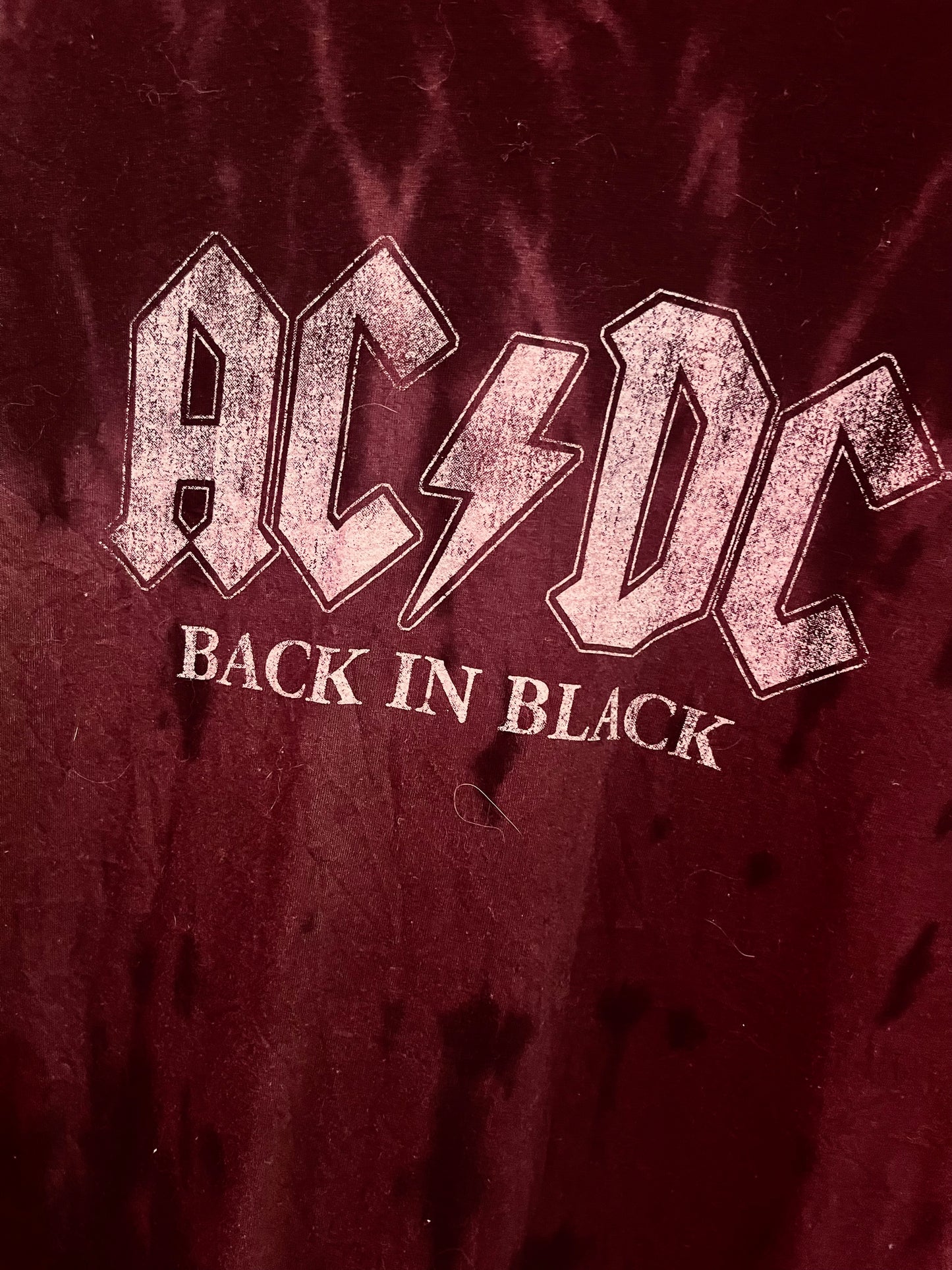 Black Tie Dye AC/DC Band Top