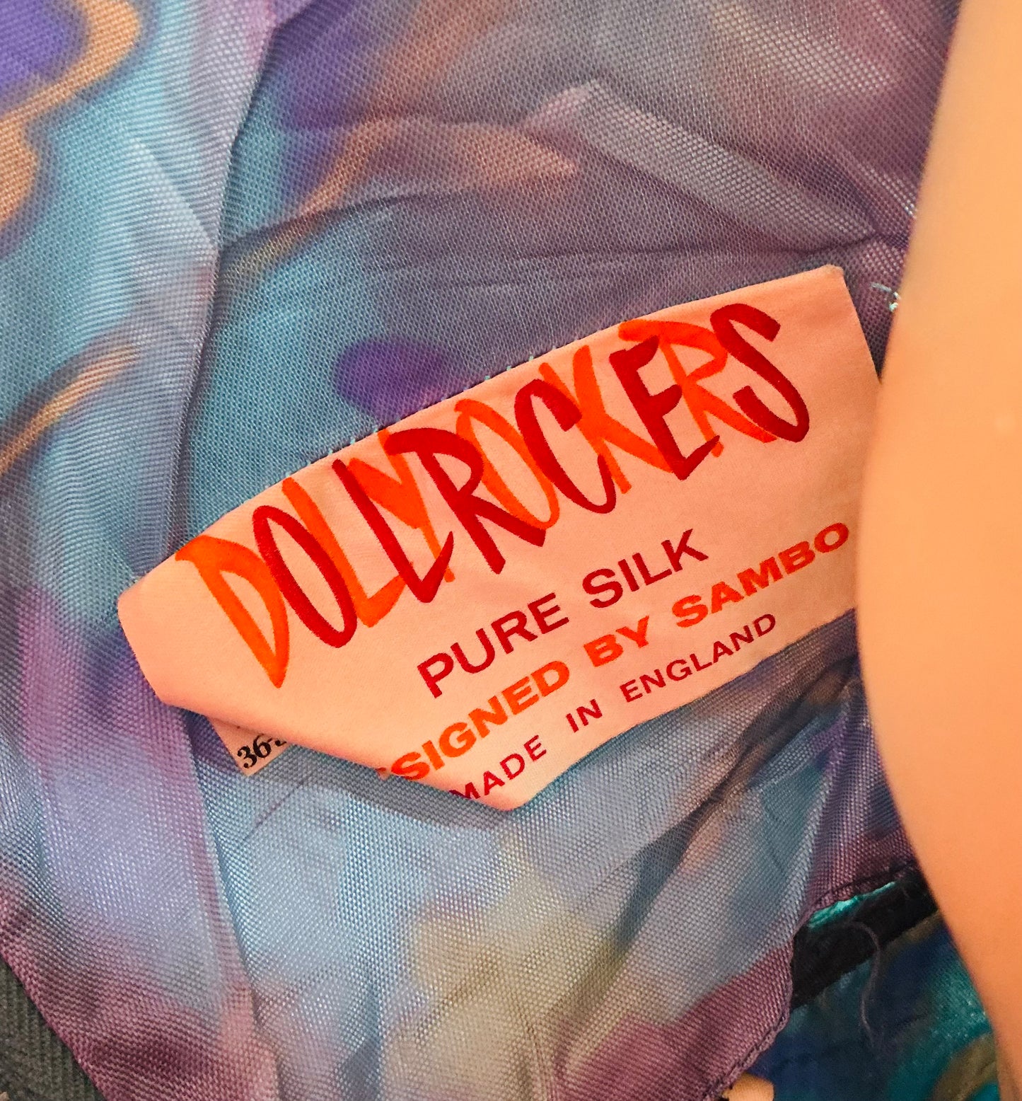 1970s Vintage Dollyrockers Silk Maxi Dress