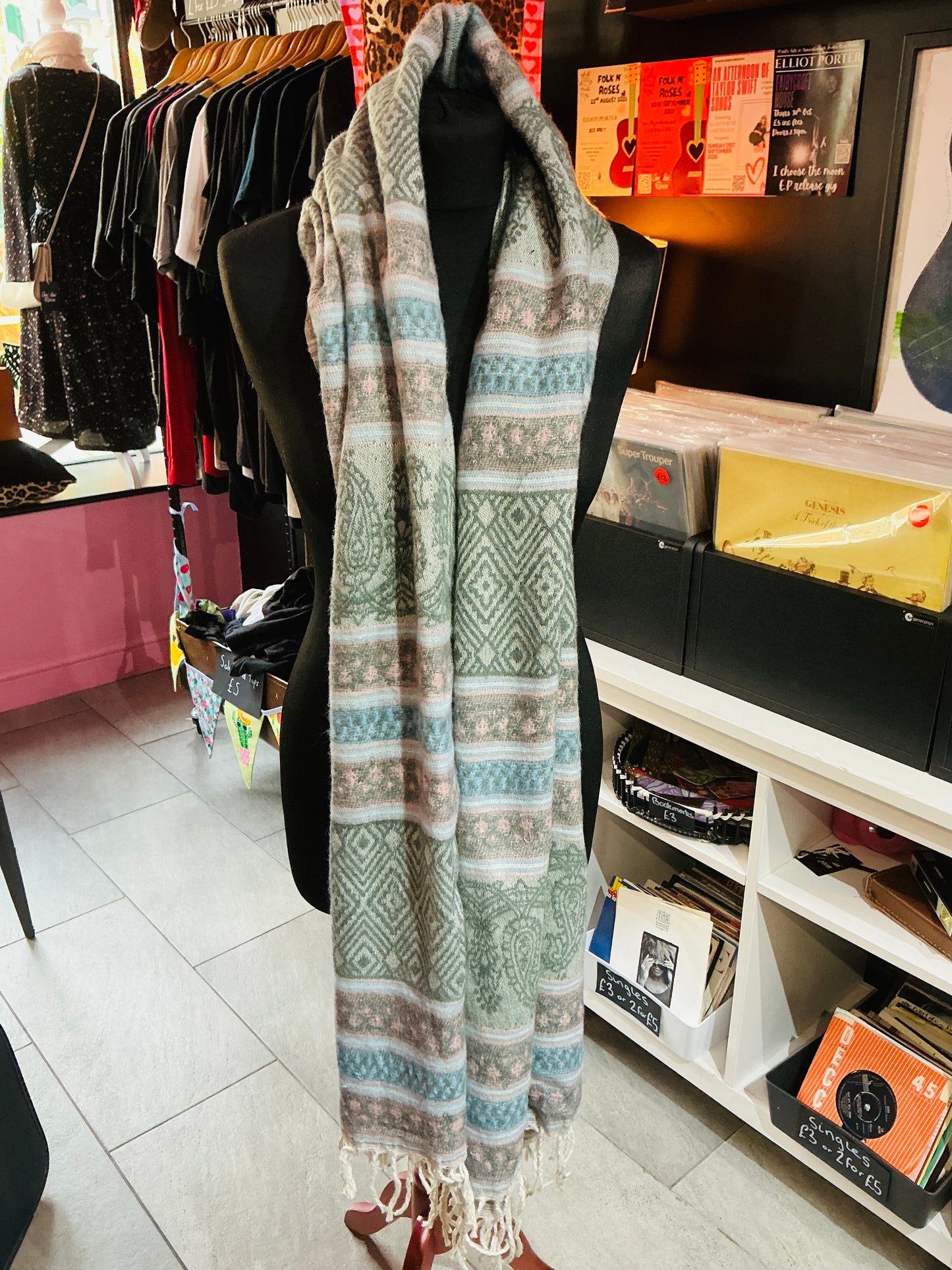 Pastel Paisley Floral Soft Winter Scarf