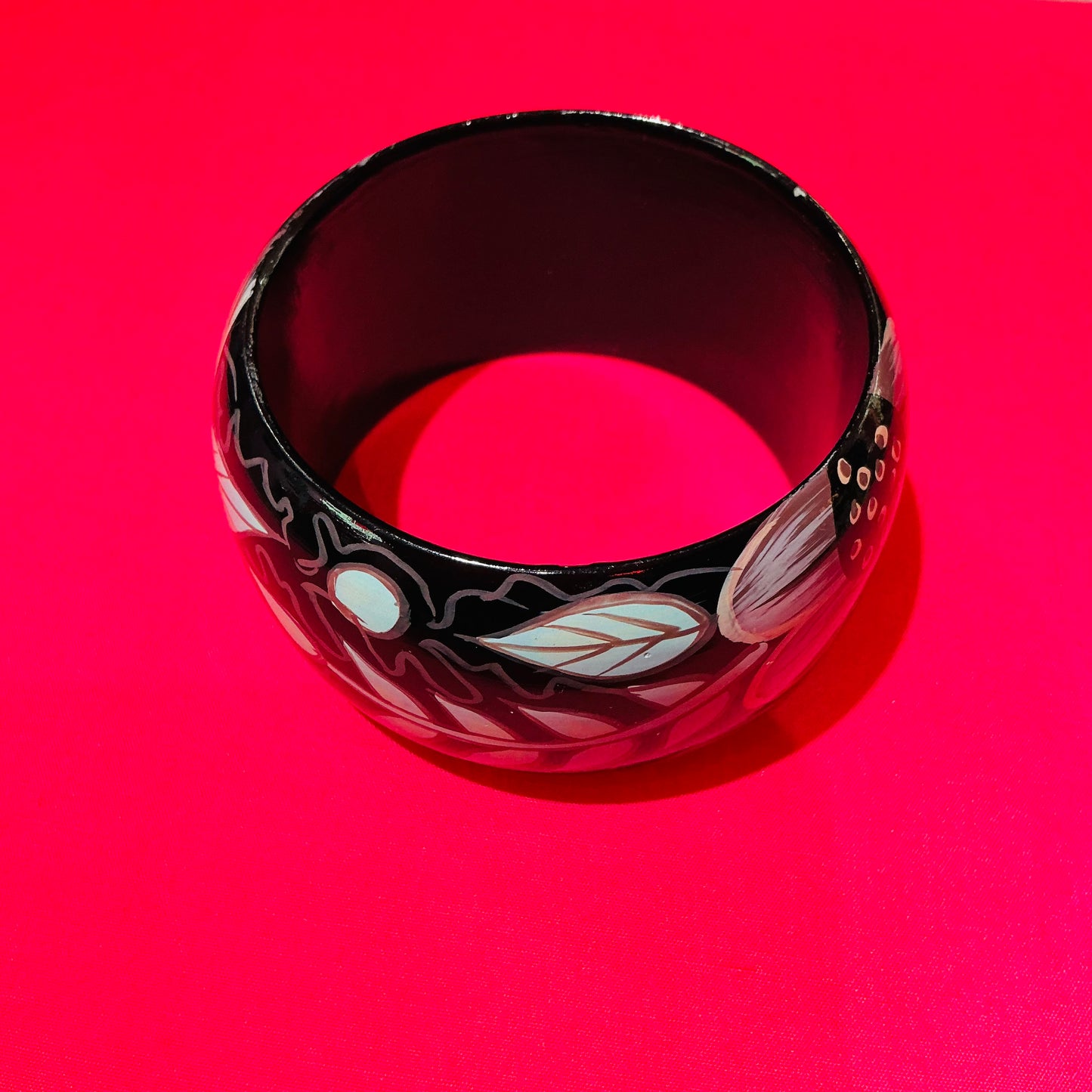 Floral Painted large Bangle