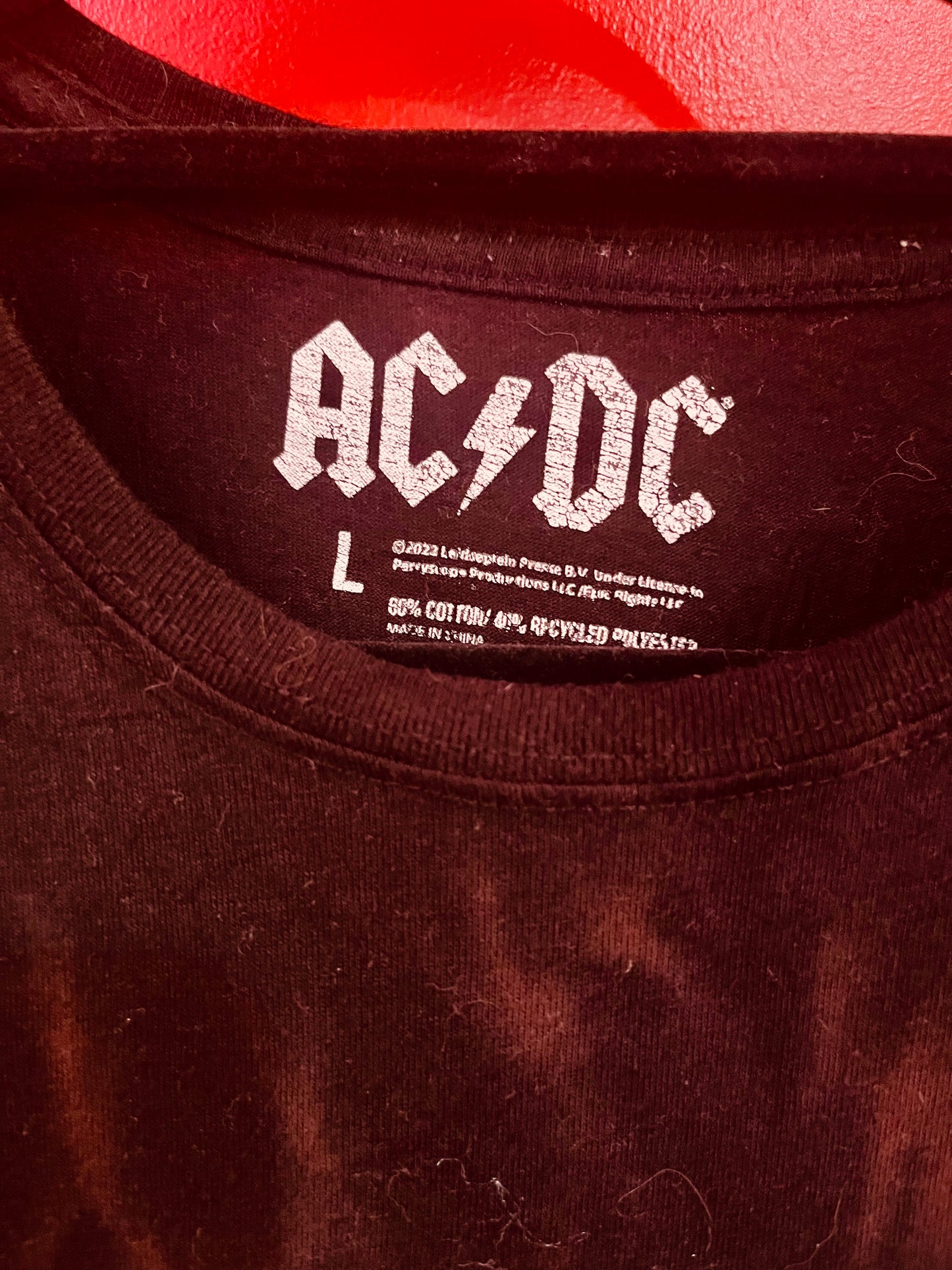 Black Tie Dye AC/DC Band Top