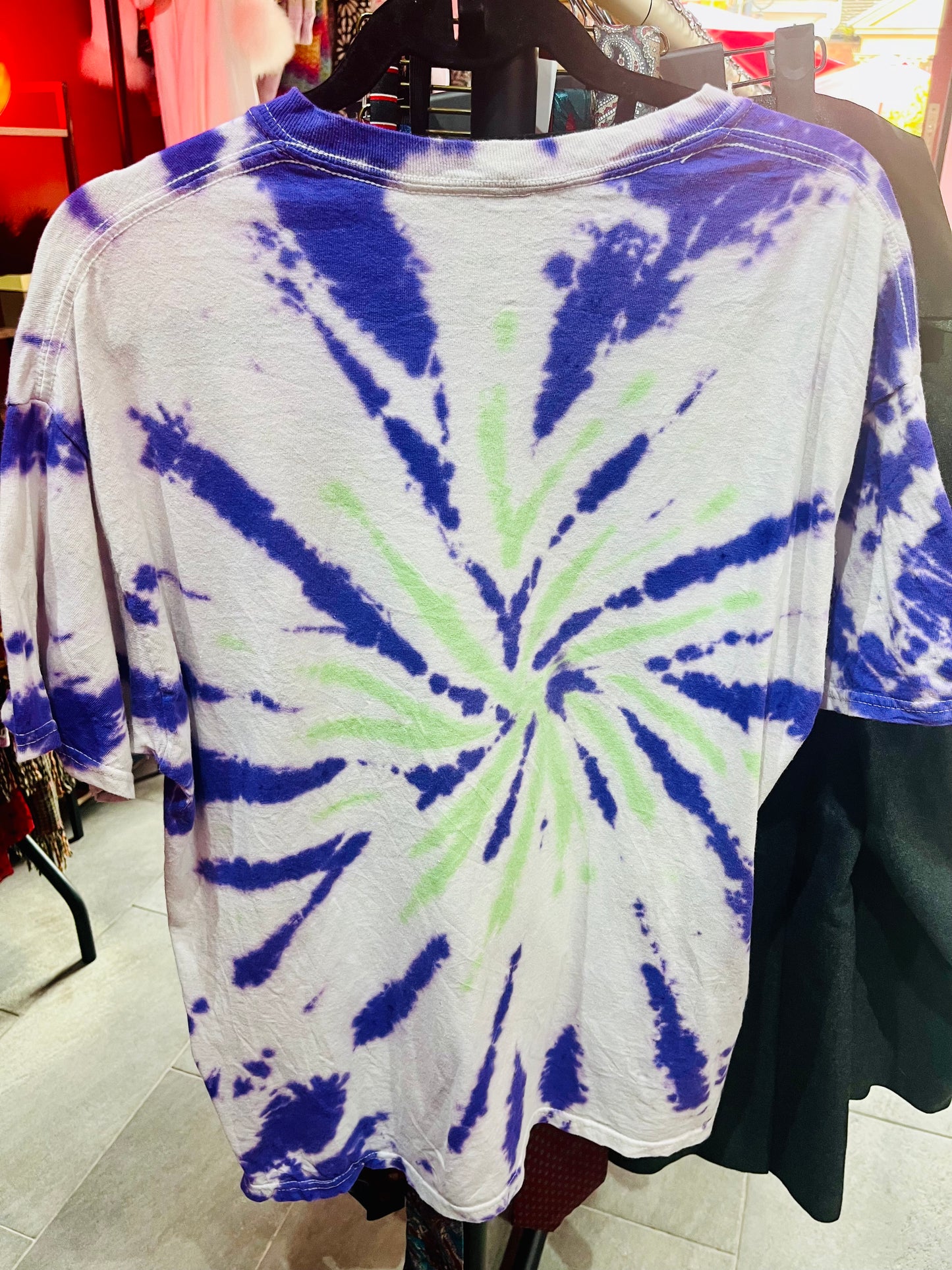 Purple Tie Dye Rolling Stones Band Top