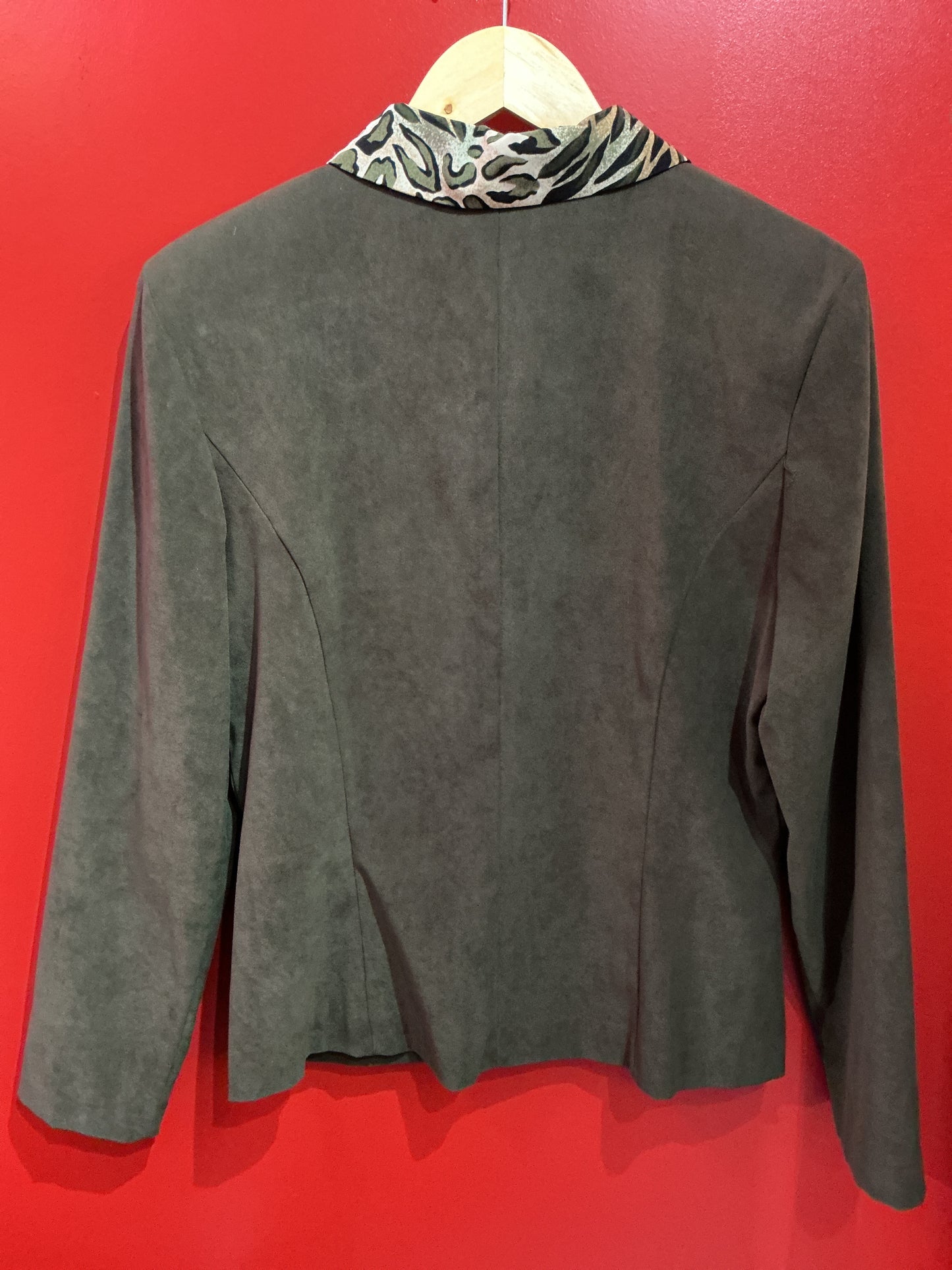 1960s Miss Dorby Green & Leopard Blazer & Trousers Set