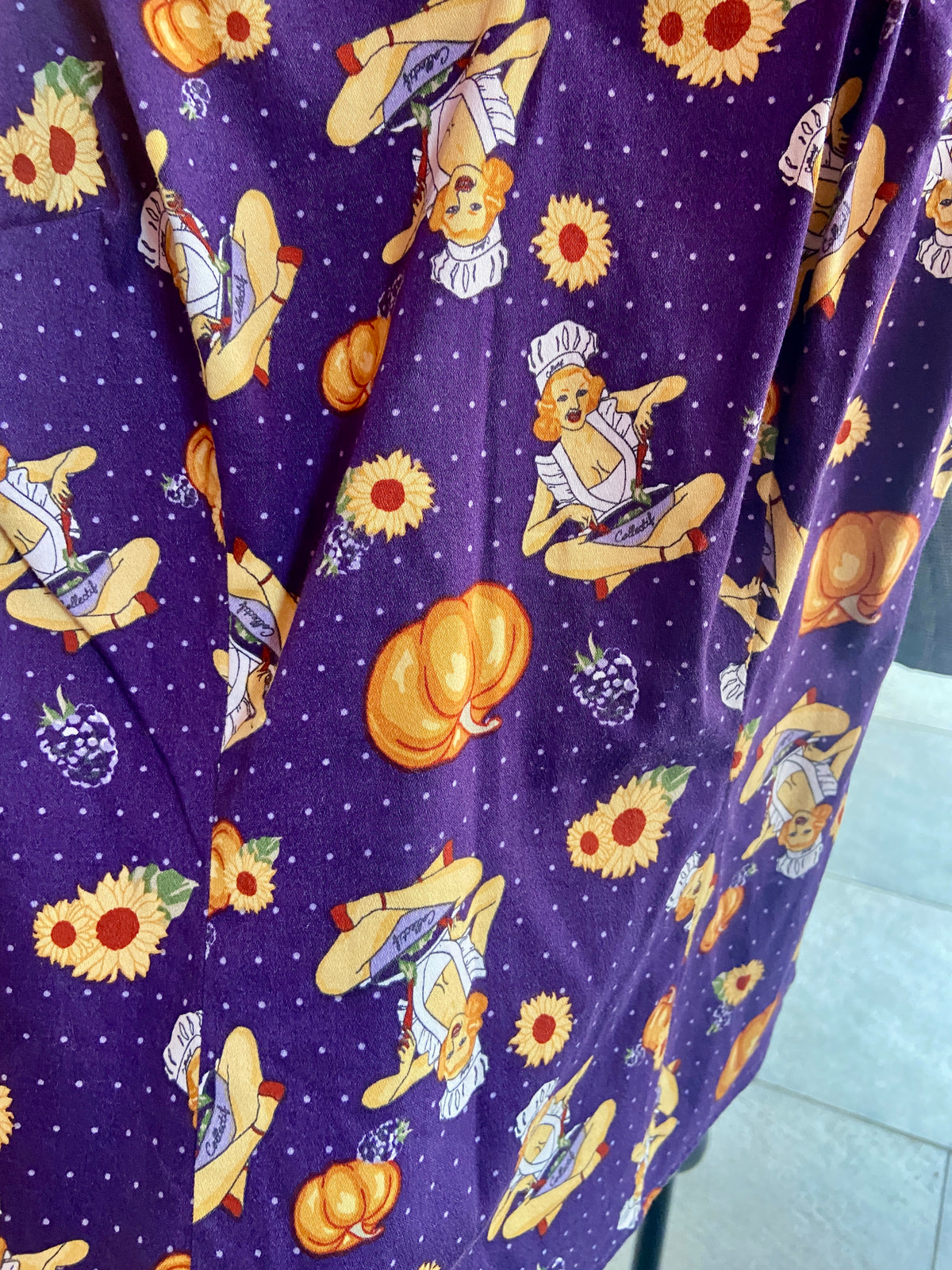 Collectif Pin Up & Pumpkin Patterned Top
