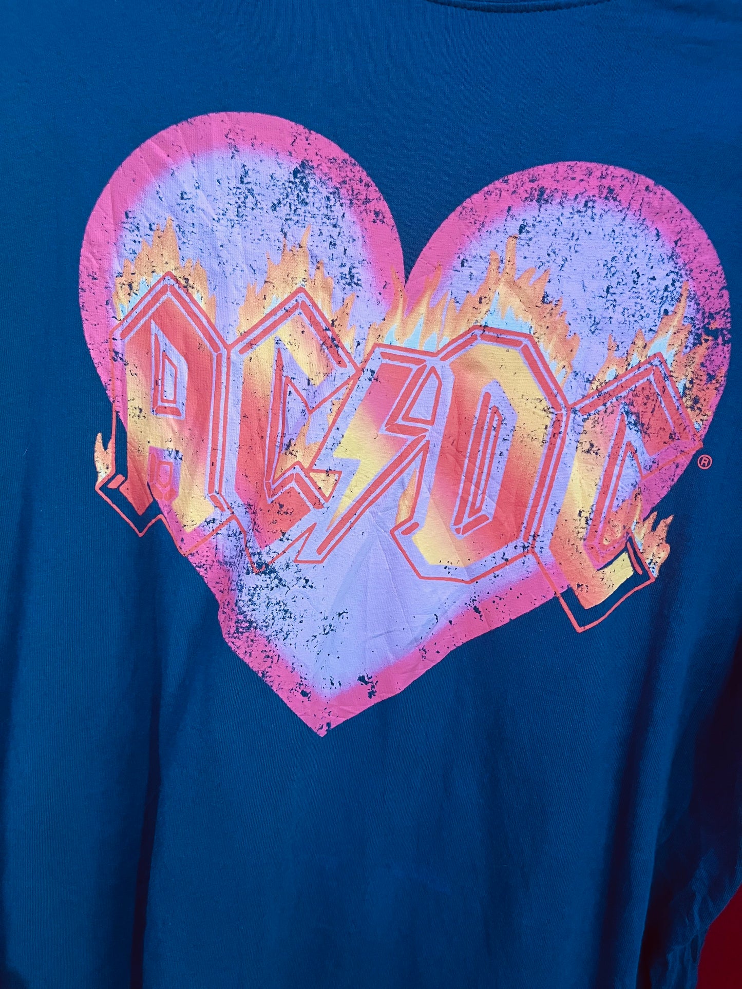 AC/DC Heart in Flames Band Top
