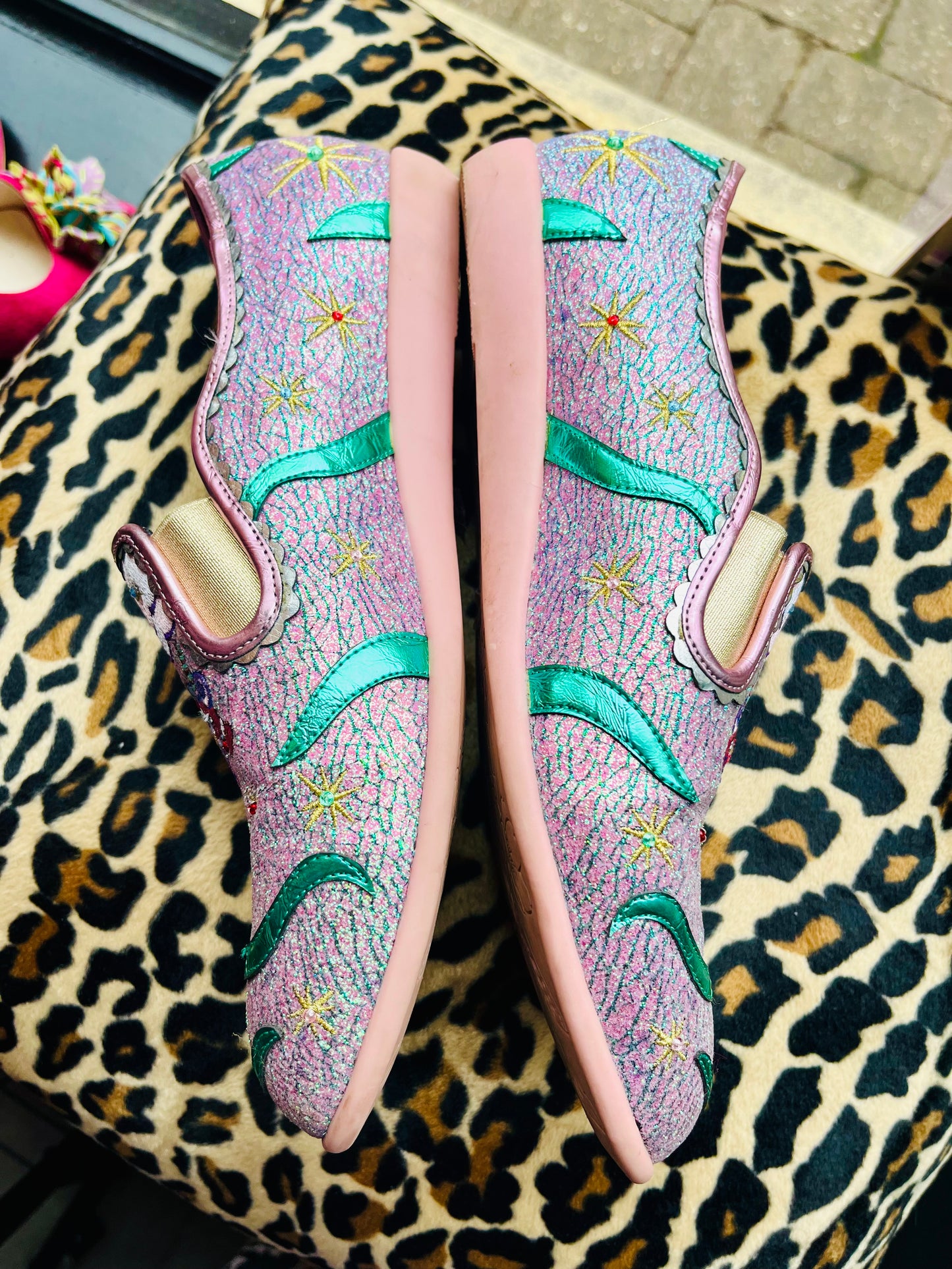 Dancing Unicorn Pink Glittery Irregular Choice Shoes