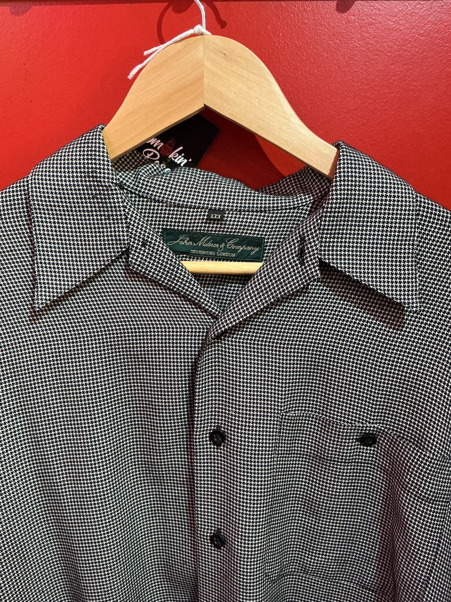 Black & White Dogtooth Shirt