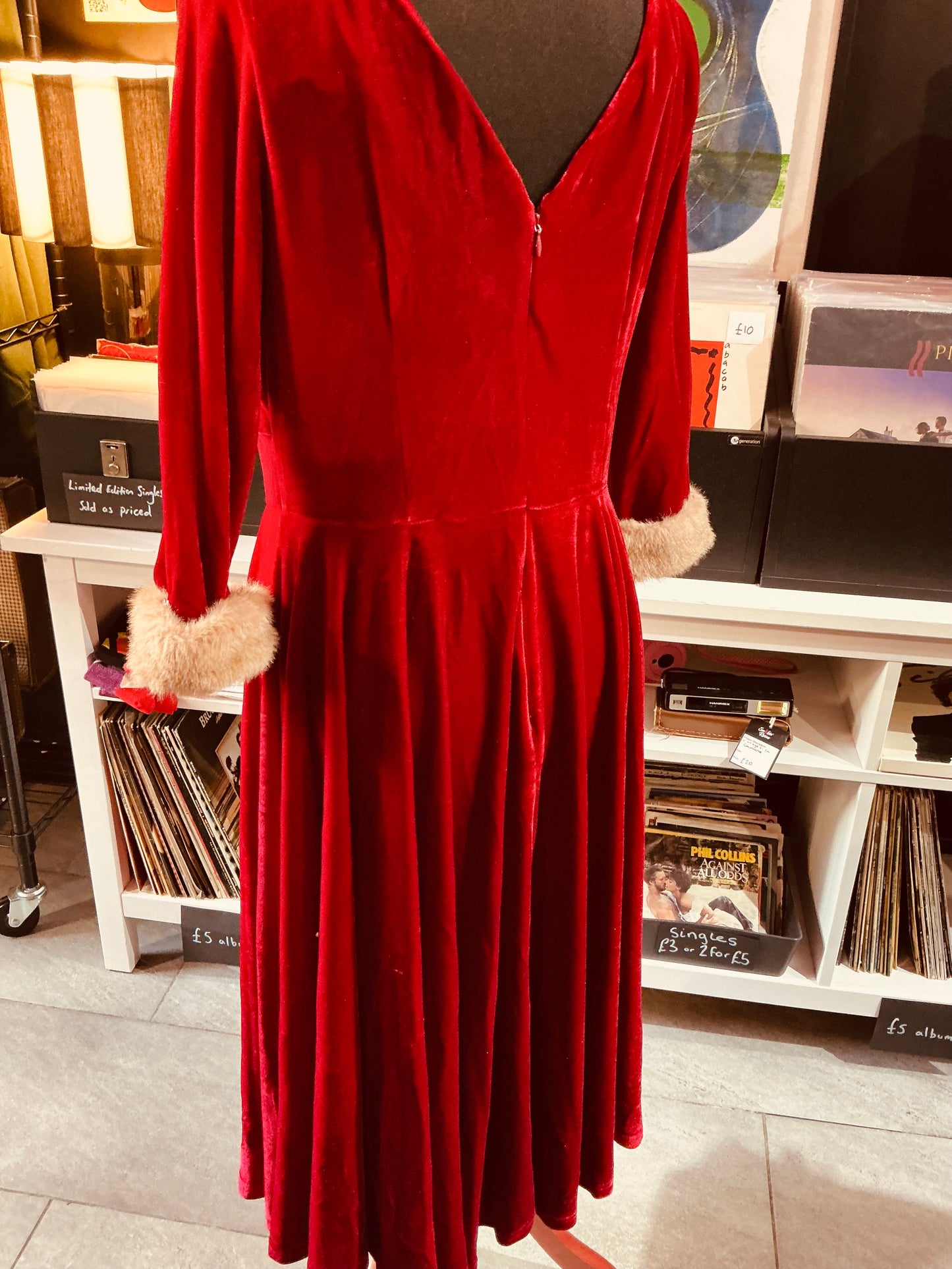 Banned Apparel Red Velvet Christmas Party Swing Dress