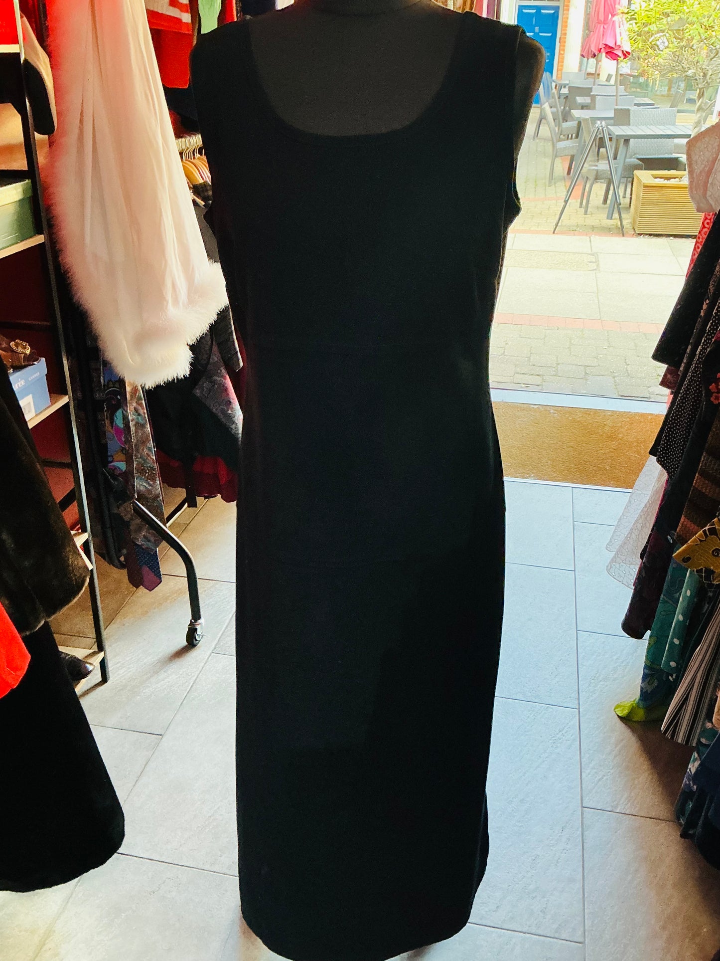 1990s Vintage Principles Gold Crochet Slip Dress