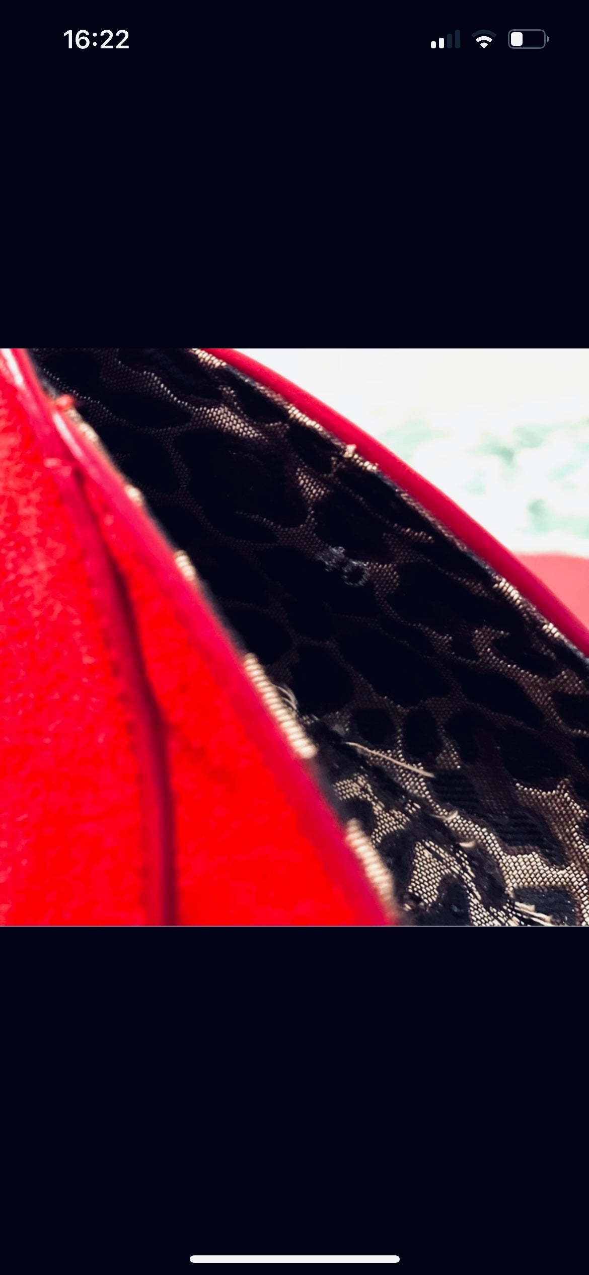 Red Suede 20s Art Deco Irregular Choice Gold Heels