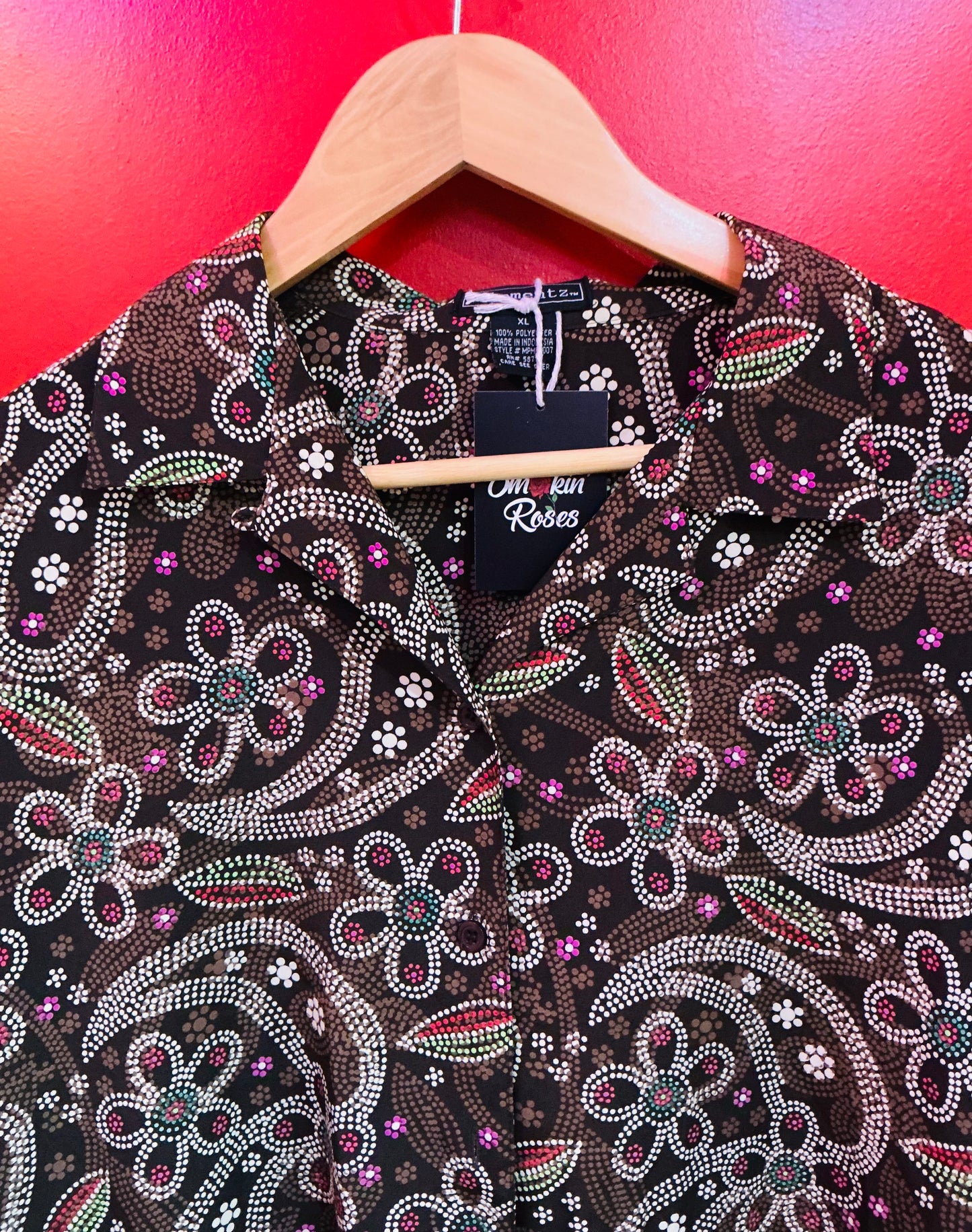 1970s Retro Floral Shirt