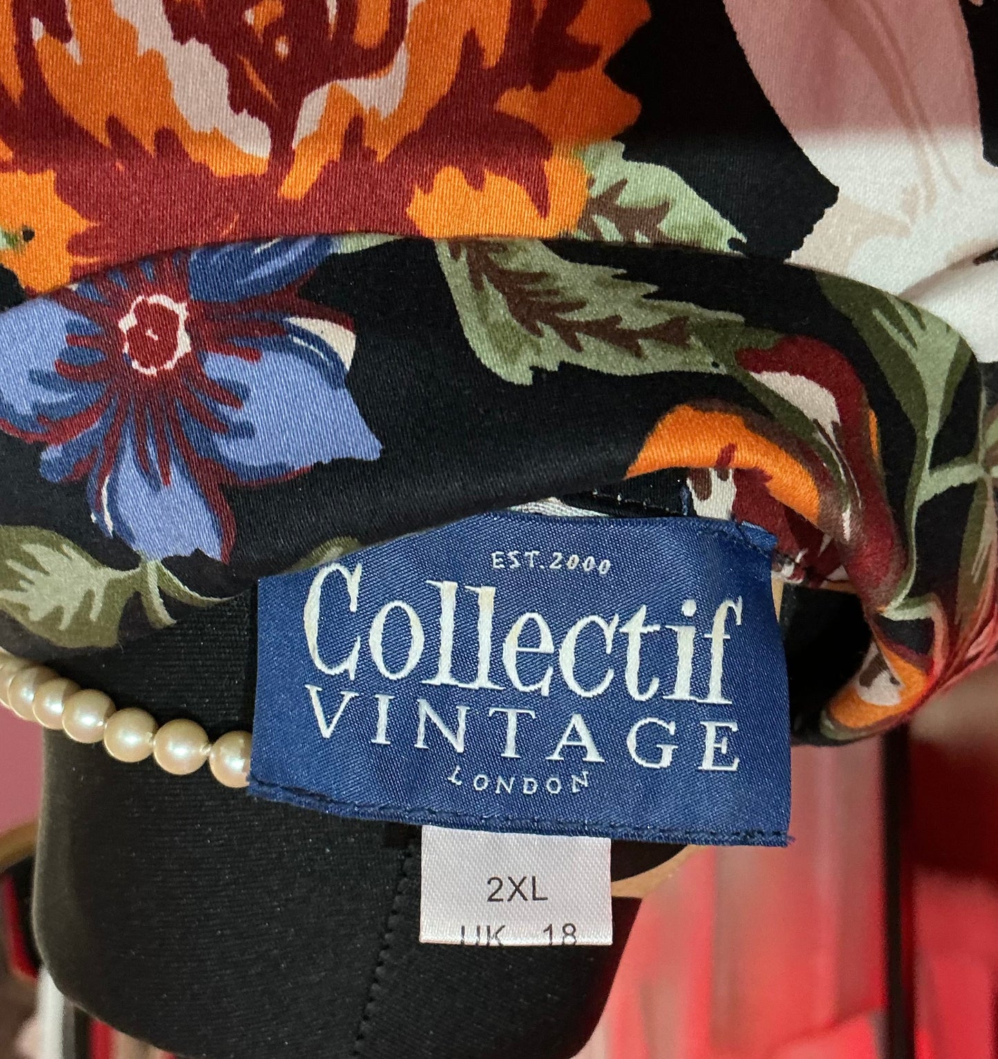 Collectif Vintage Autumn Garden Pencil Dress