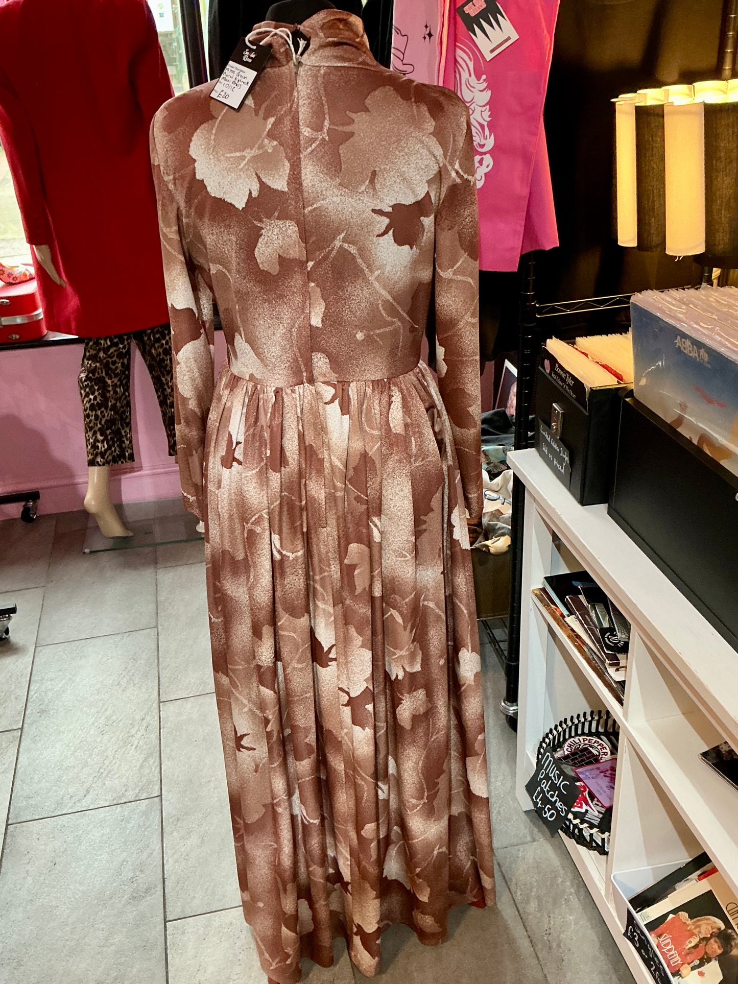 1970’s Berkertex Brown Floral Maxi Dress