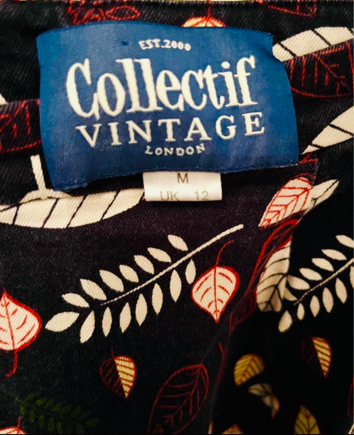 Woodland Leaves Collectif Vintage Midi Skirt- Size 10