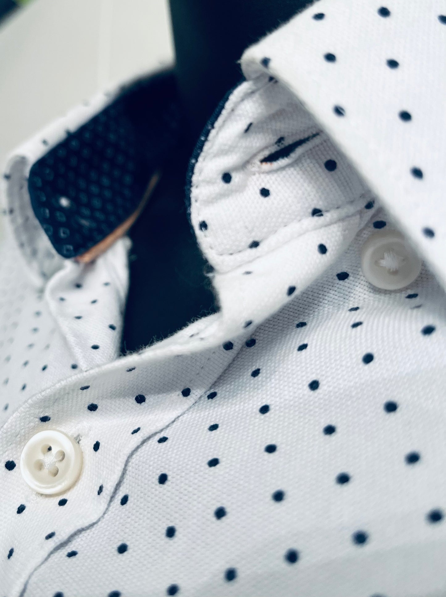White and Black Dots Ben Sherman Shirt