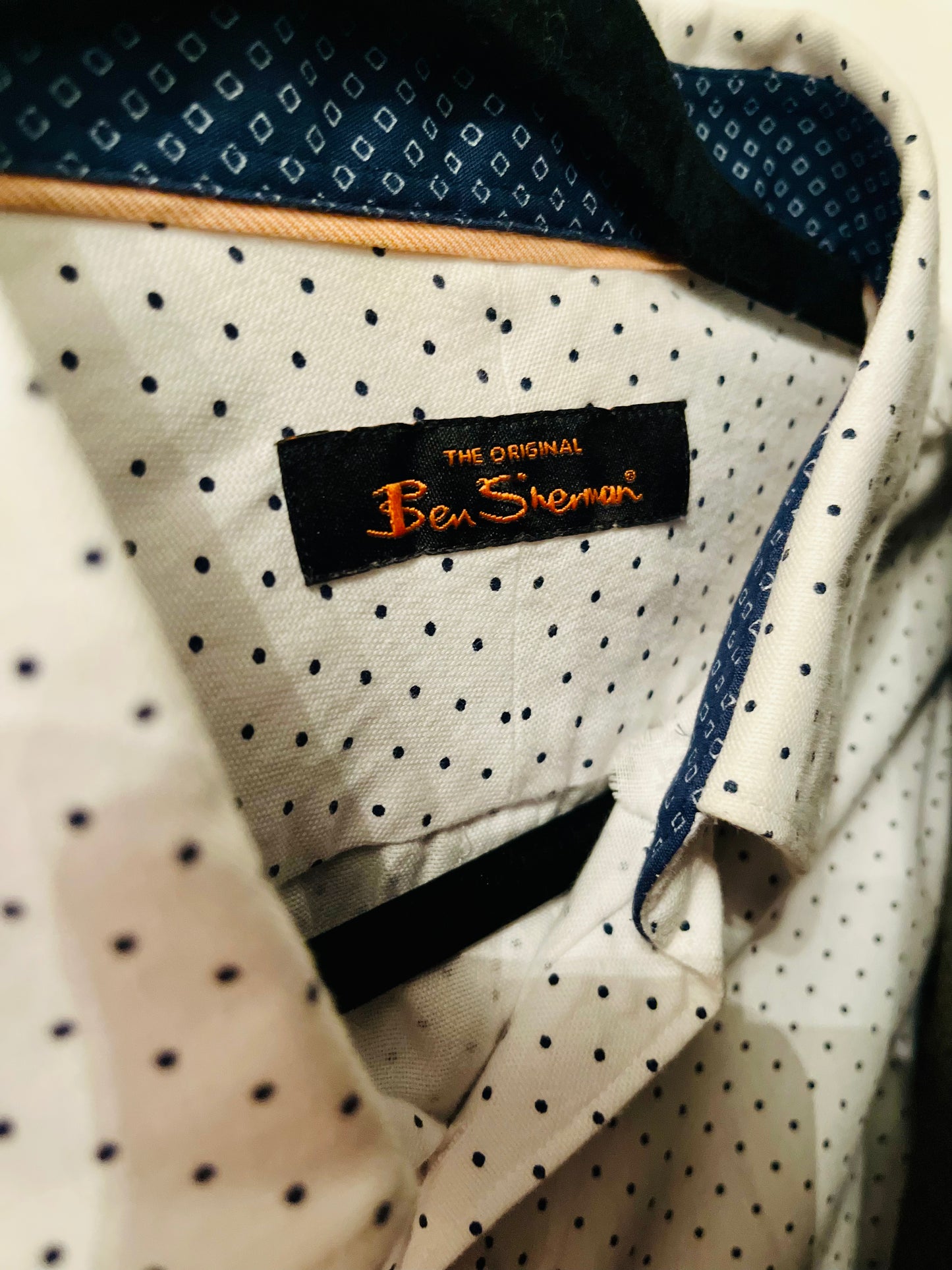 White and Black Dots Ben Sherman Shirt