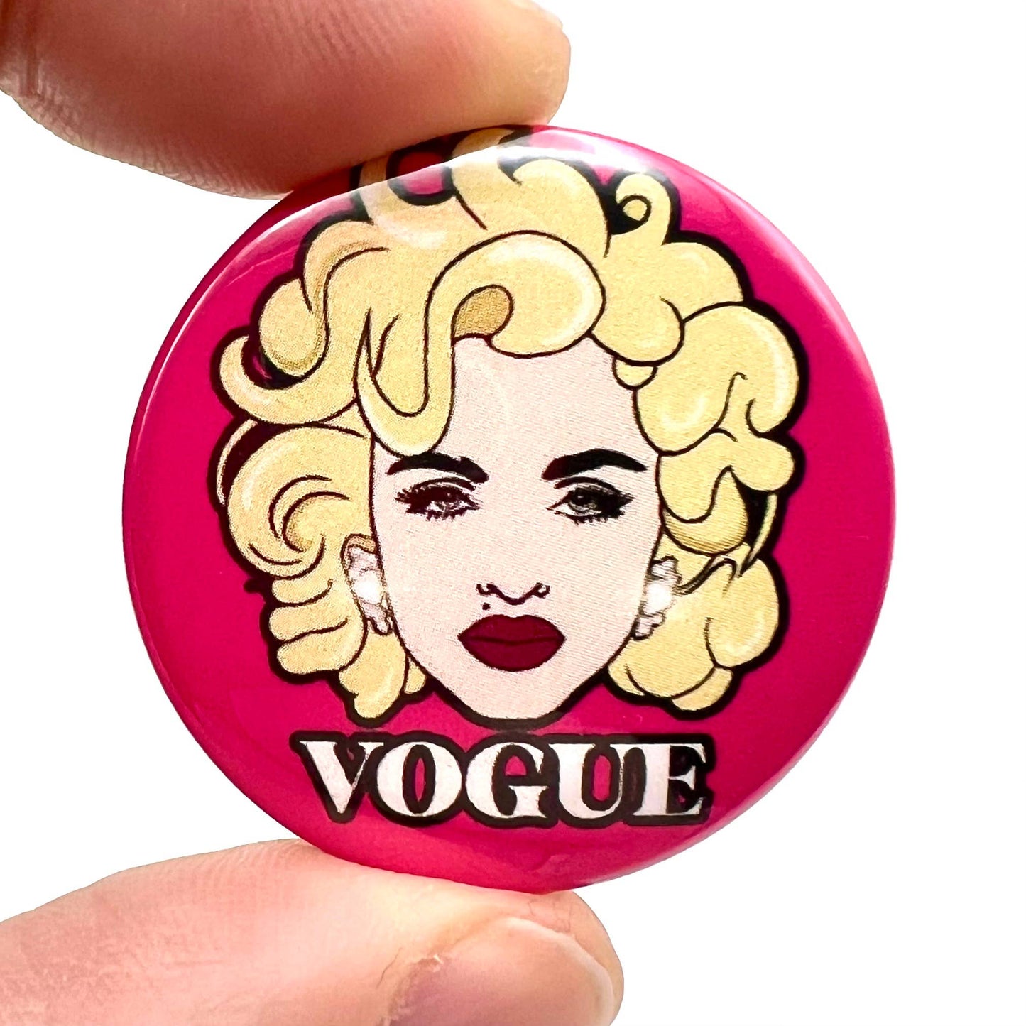 Vogue Button Pin Badge