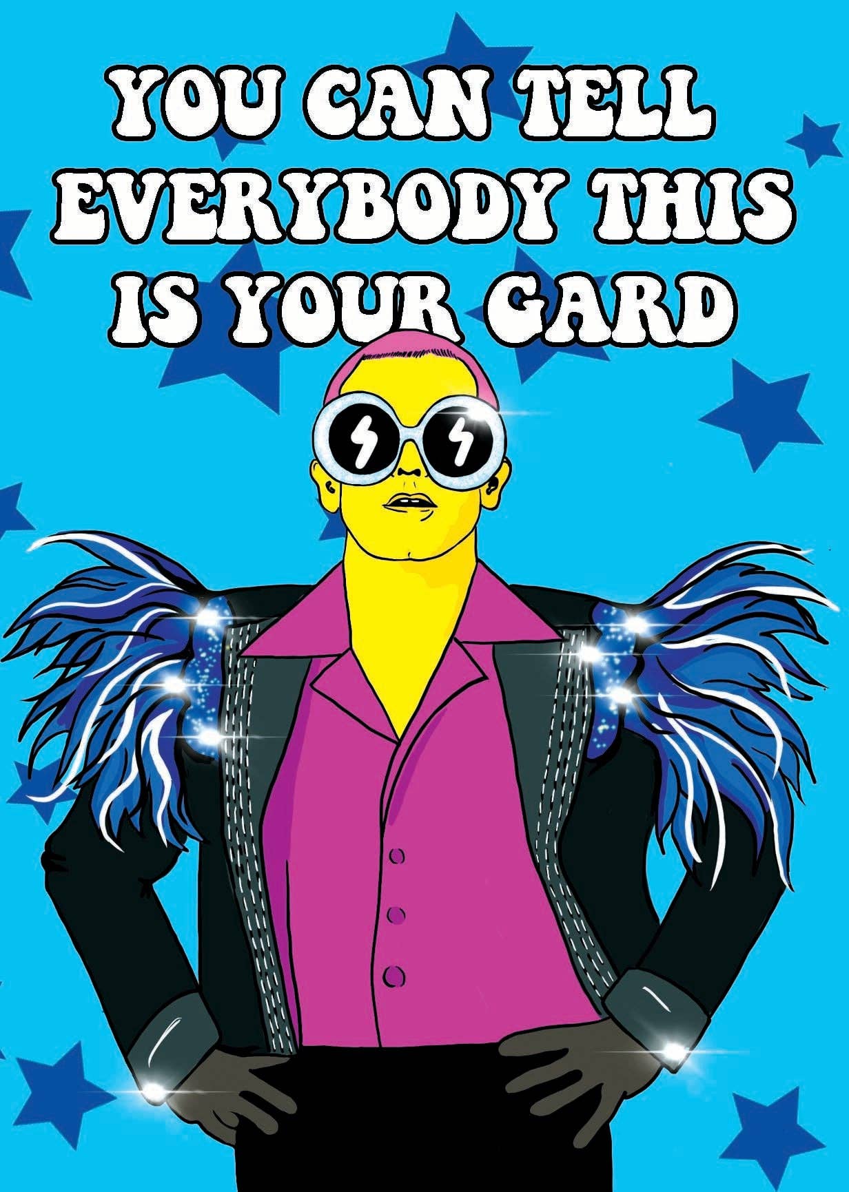 BYG066 Elton John Greetings Card