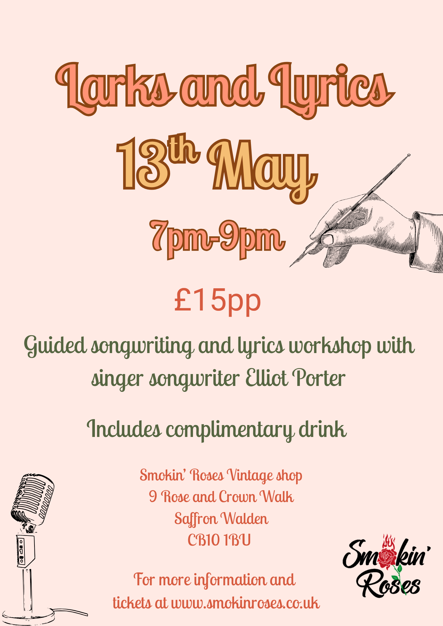 Larks and Lyrics- Songwriting and Lyrics Workshop
