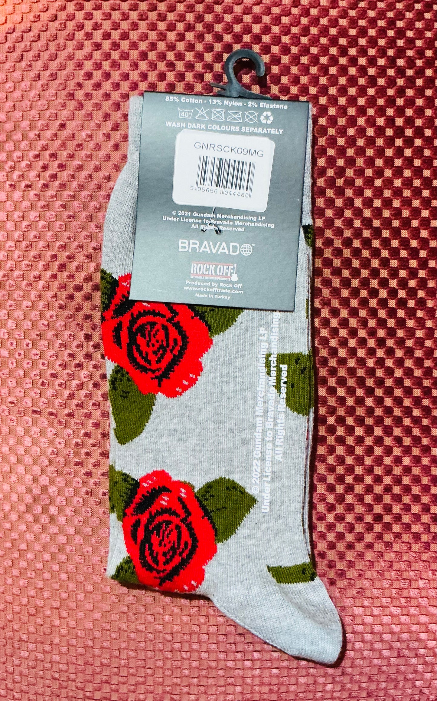 Guns ‘n’ Roses Bullet Rose Grey Socks
