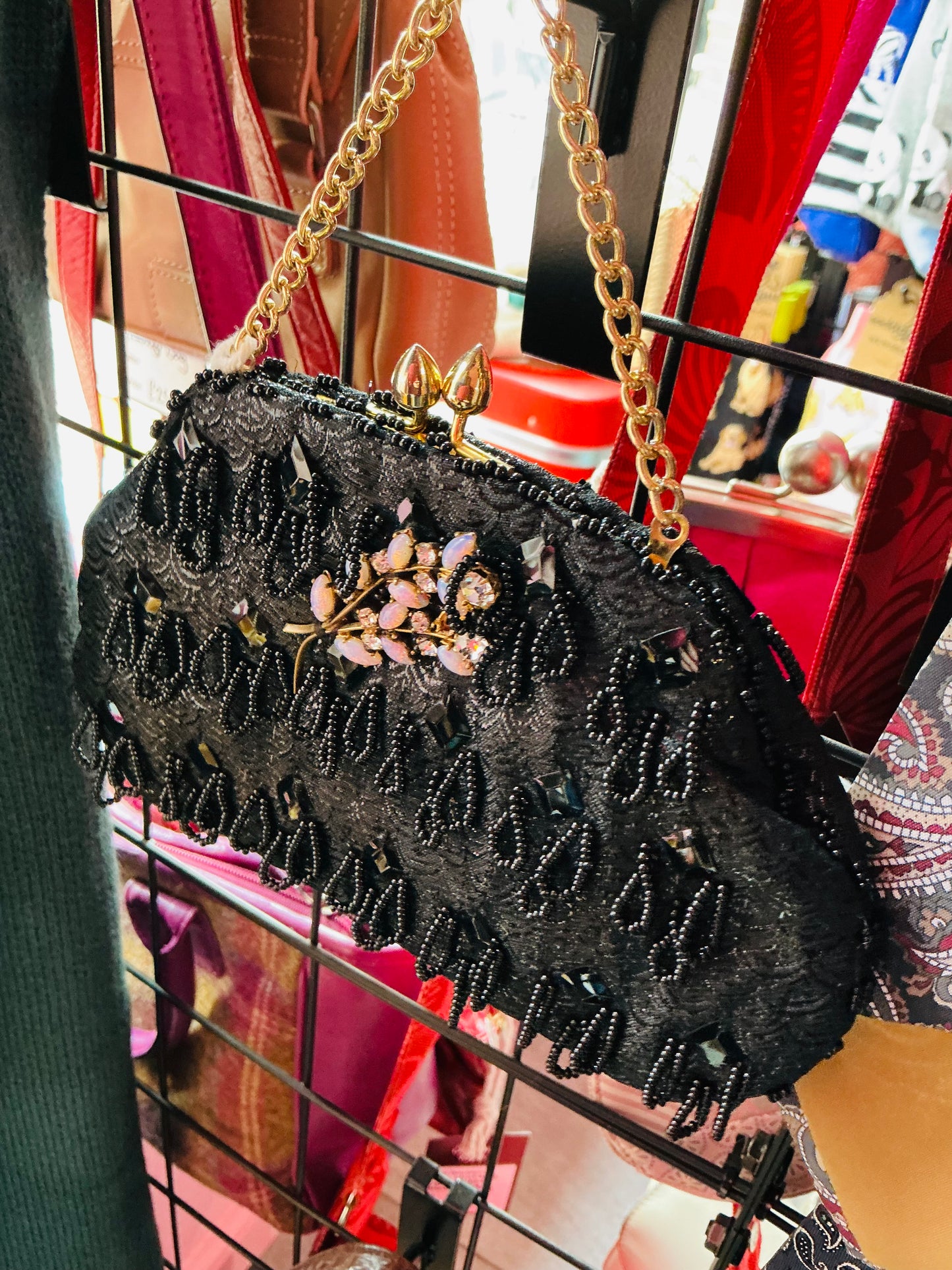 1950s Vintage Naomi Elliot Beaded Clutch Bag