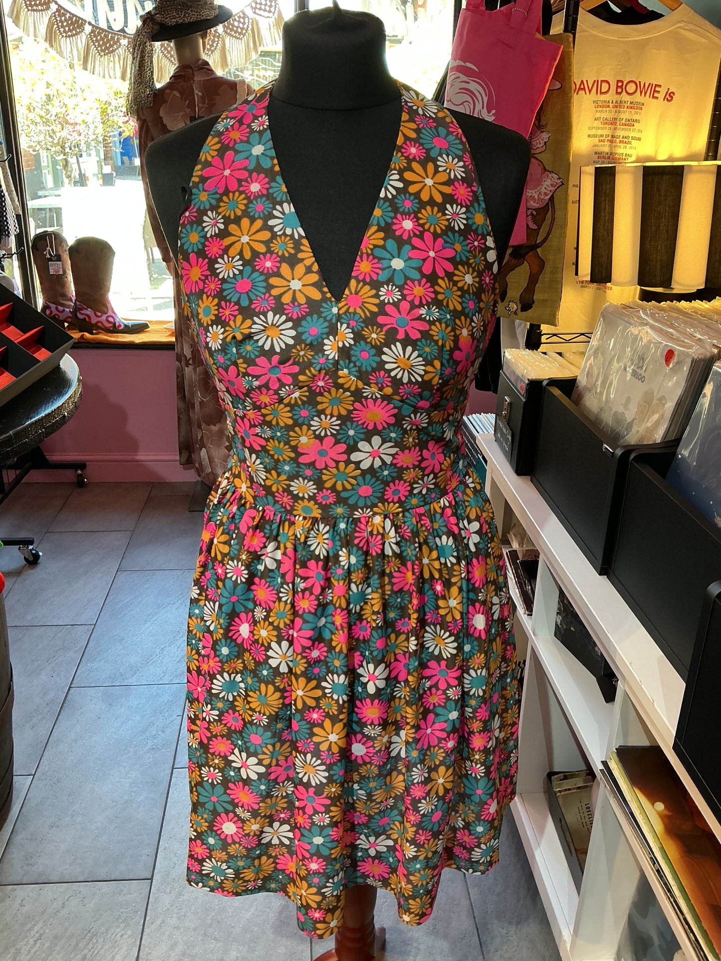 1960s Vintage Devonshire Lady Flower Power Dress