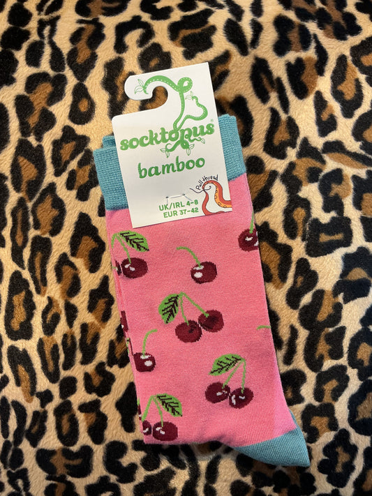 Socktopus Cherry Bamboo Socks
